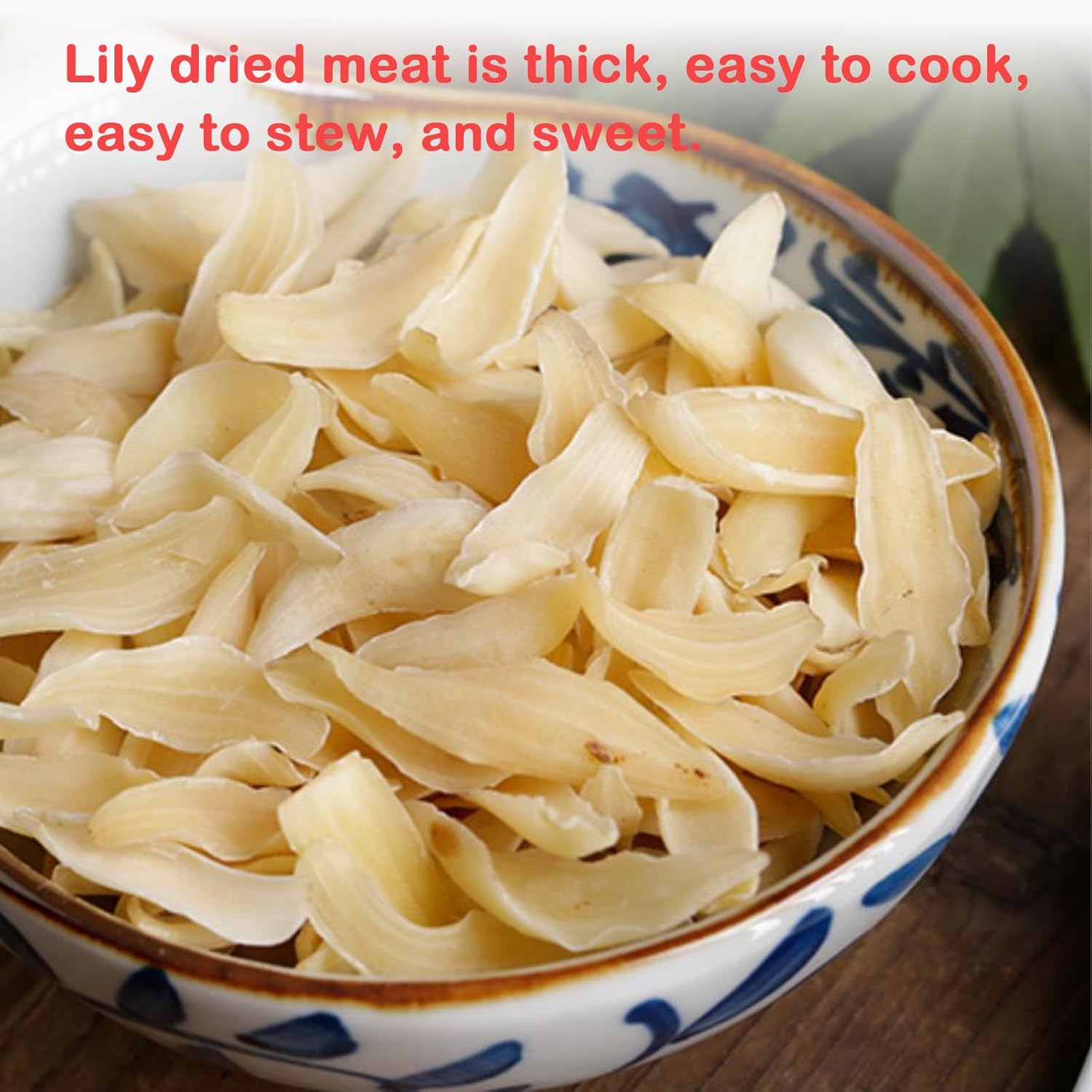 Dried Lily Bulb Lily Bulbs Bai He 10.6oz/300g (150g*2) Boil Soup and Congee Health Chinese Herbal Tea Add to breakfast Oatmeal Congee Sulfur Free No Addition 百合 百合干 龙牙百合 银耳莲子百合羹 - Image 5