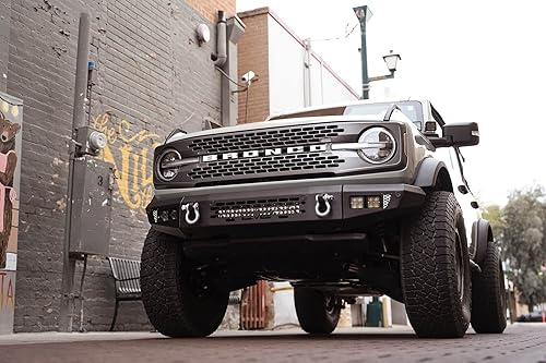 Miniatura 5 de Parachoques delantero de la serie OE Plus compatible con Ford Bronco 2021-2025 | Múltiples soportes de luz | Compatible con placa deslizante OEM,