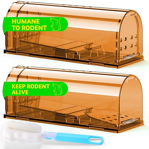 Mouse Trap, Humane Mouse Trap, Easy to Set, Mouse Catcher Quick Effective Reusable and Safe for Families -2 Pack