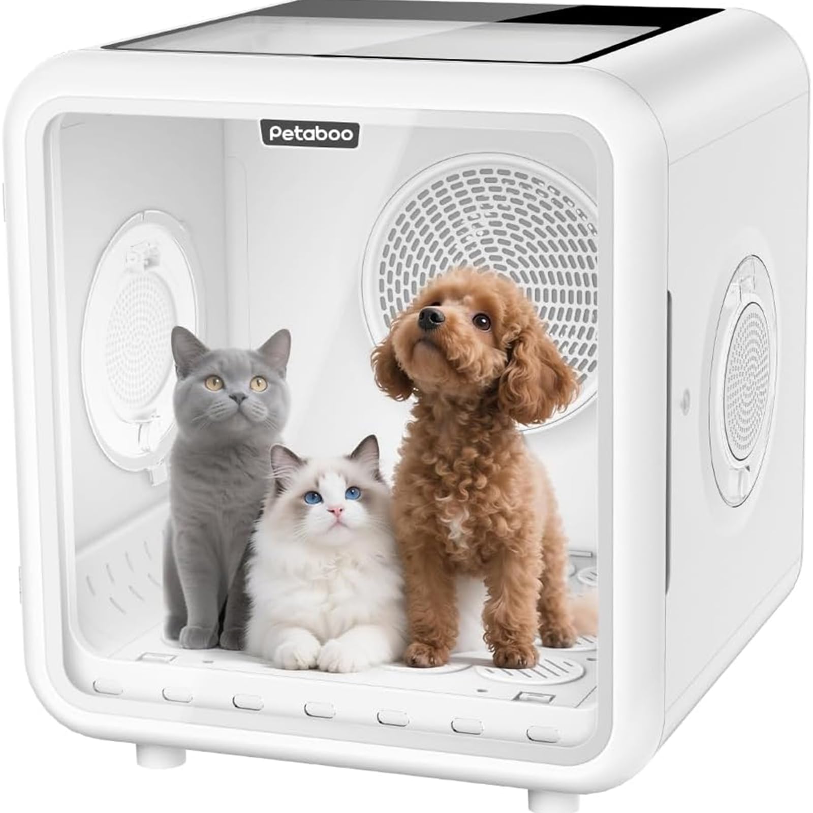 Amazon | ペットドライヤー Petaboo ペット乾燥機 【72L大容量 ドア