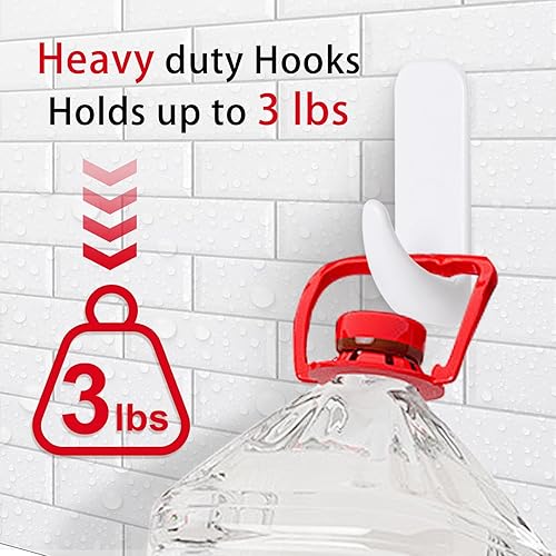 Miniatura 4 de Wall Hooks for Hanging Heavy Duty 35pcs, Towel Hanger for Bathroom with 40 no Damage Adhesive Strips Medium, Dorm Essentials forwreath,hat,Coat