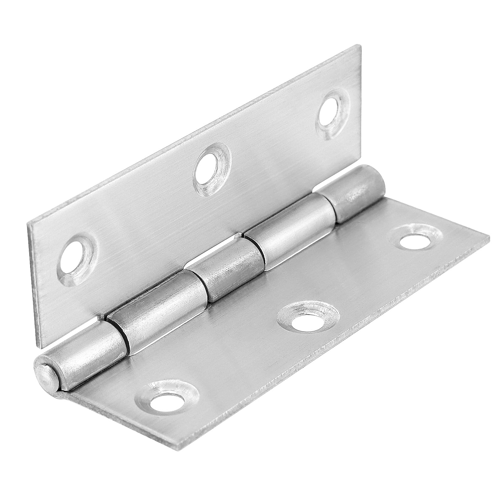 10 Cerniere per Porte in acciaio inox, Cerniere per Legno pieghevoli in metallo, con vite per interni ed esterni, porte, finestre, armadi, 7,5x5x0,15 cm