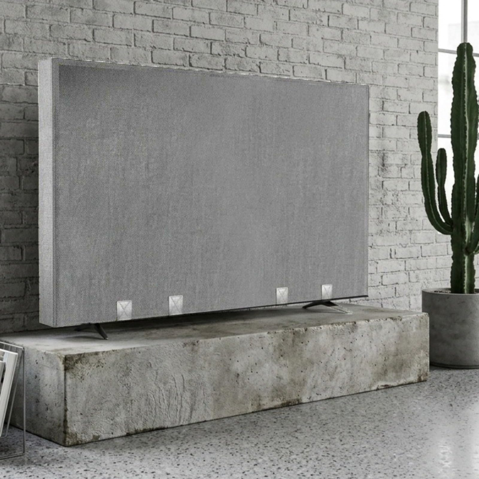 Cubierta de TV de 51 x 30/58.5 x 35/68 x 40 pulgadas, protector de pantalla para pantalla LED LCD plasma con correa inferior segura (75 pulgadas)