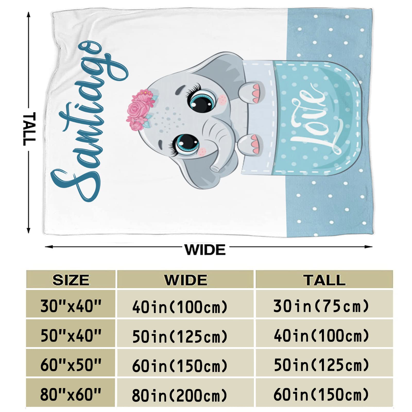 Mantas de bebé personalizadas | Manta de bebé personalizada con nombre | Manta de franela súper suave transpirable para bebé, regalos para recién nacidos (manta de bebé D, 130 x 150 cm)