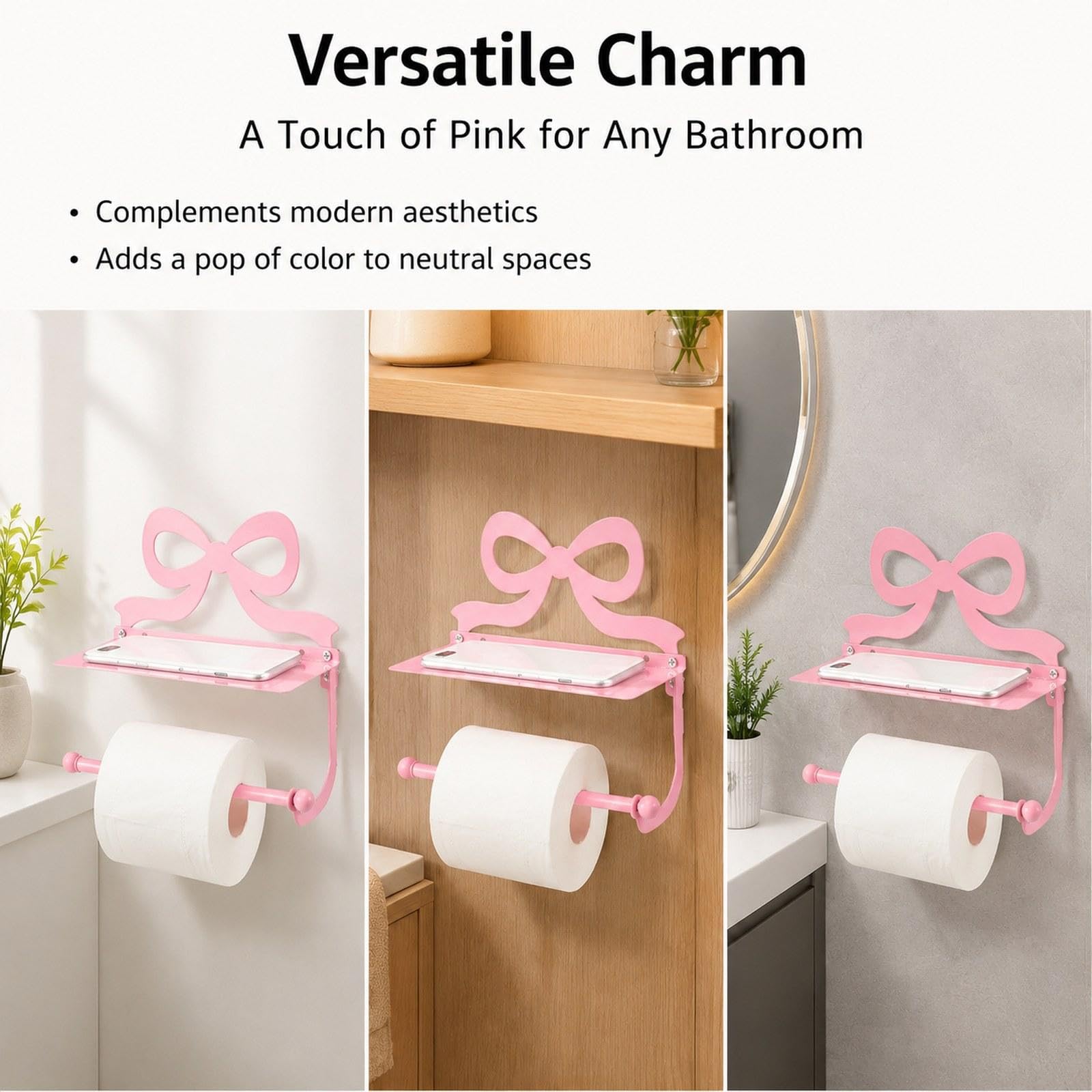 Portarotolo di Carta Igienica Decorativo in Metallo Da Parete per Cucina E Camera Da Letto.