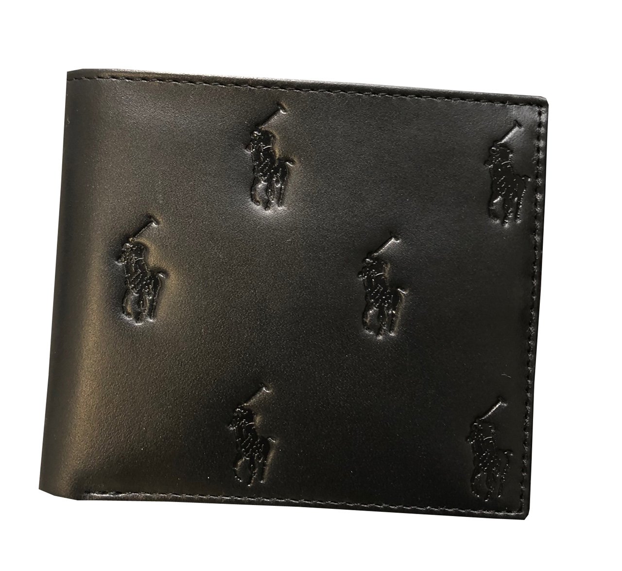 Wallet Leather All Over Pony Print Black Bifold