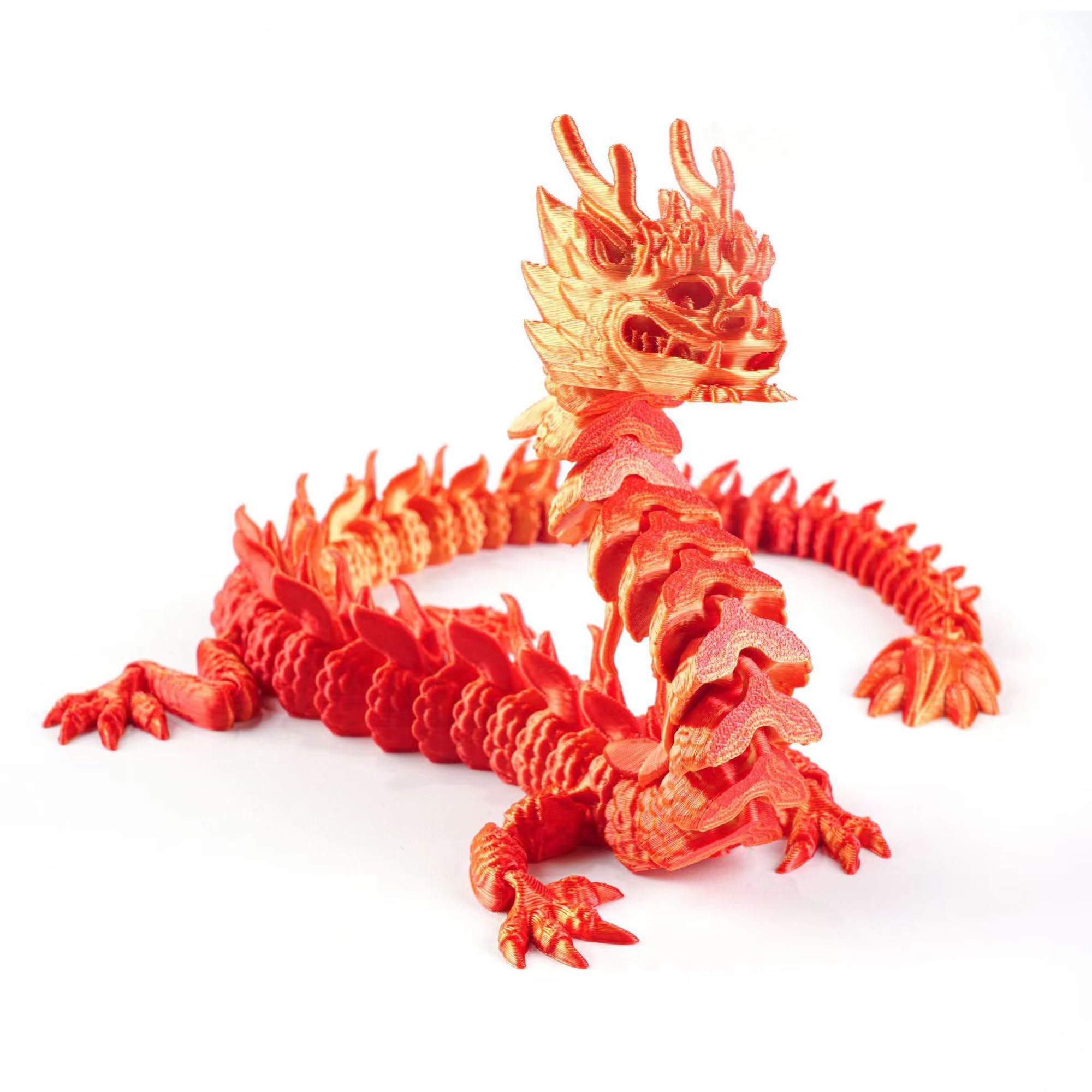 ALHBEJT 3D Printed Crystal Dragon Articulated Dragon, Articulated and Posable Toy for Car Decoration Home Office Decor Strikingly Realistic Dragon