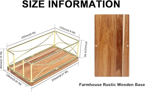 Miniatura 10 de Livabber Servilletero de metal para baño, toalla de mano de papel de baño, moderna bandeja para servilletas para encimera, mesa, cocina, comedor