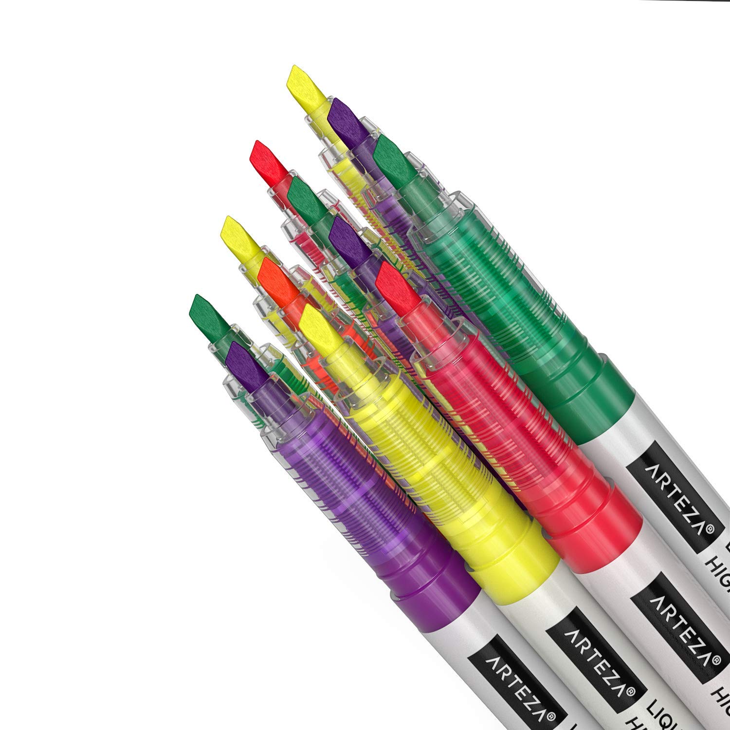 Arteza Liquid Highlighter Pens, Set of 30, Narrow Chisel Tip, 5
