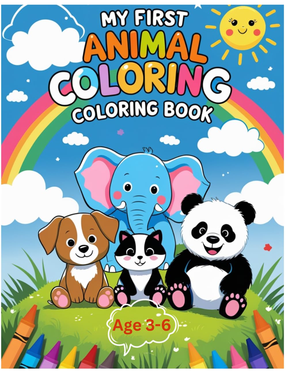 My first animal colouring book