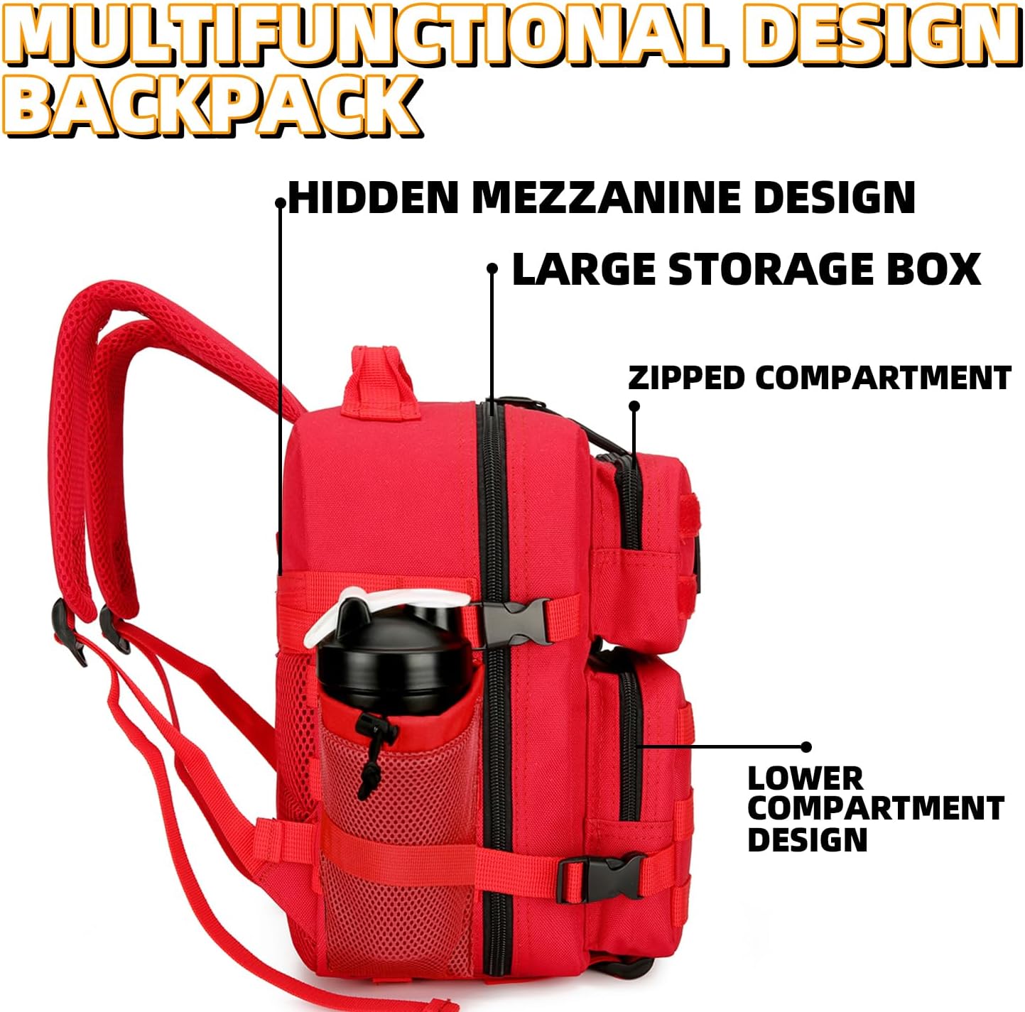 9L Mini Tactical Backpack for Men and Women Tactical Backpack Small for Hiking Small Tactical Bag Fitness Pack