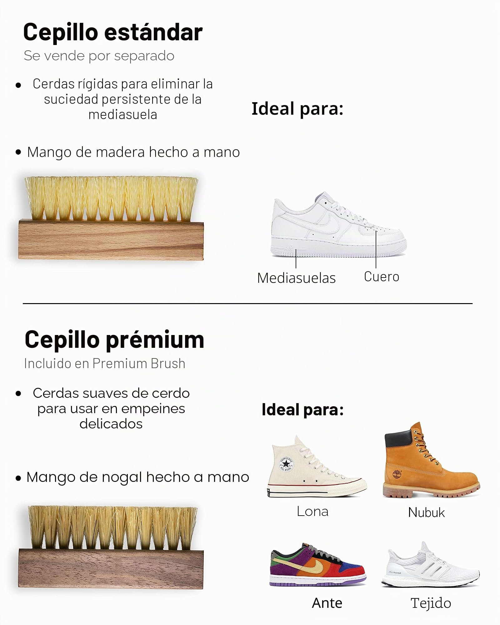 Jason Markk Cepillo para zapatos y limpiador profundo de 8oz/236 ml en set – para la limpieza y cuidado de zapatos y diversos materiales, morado, Einheitsgröße