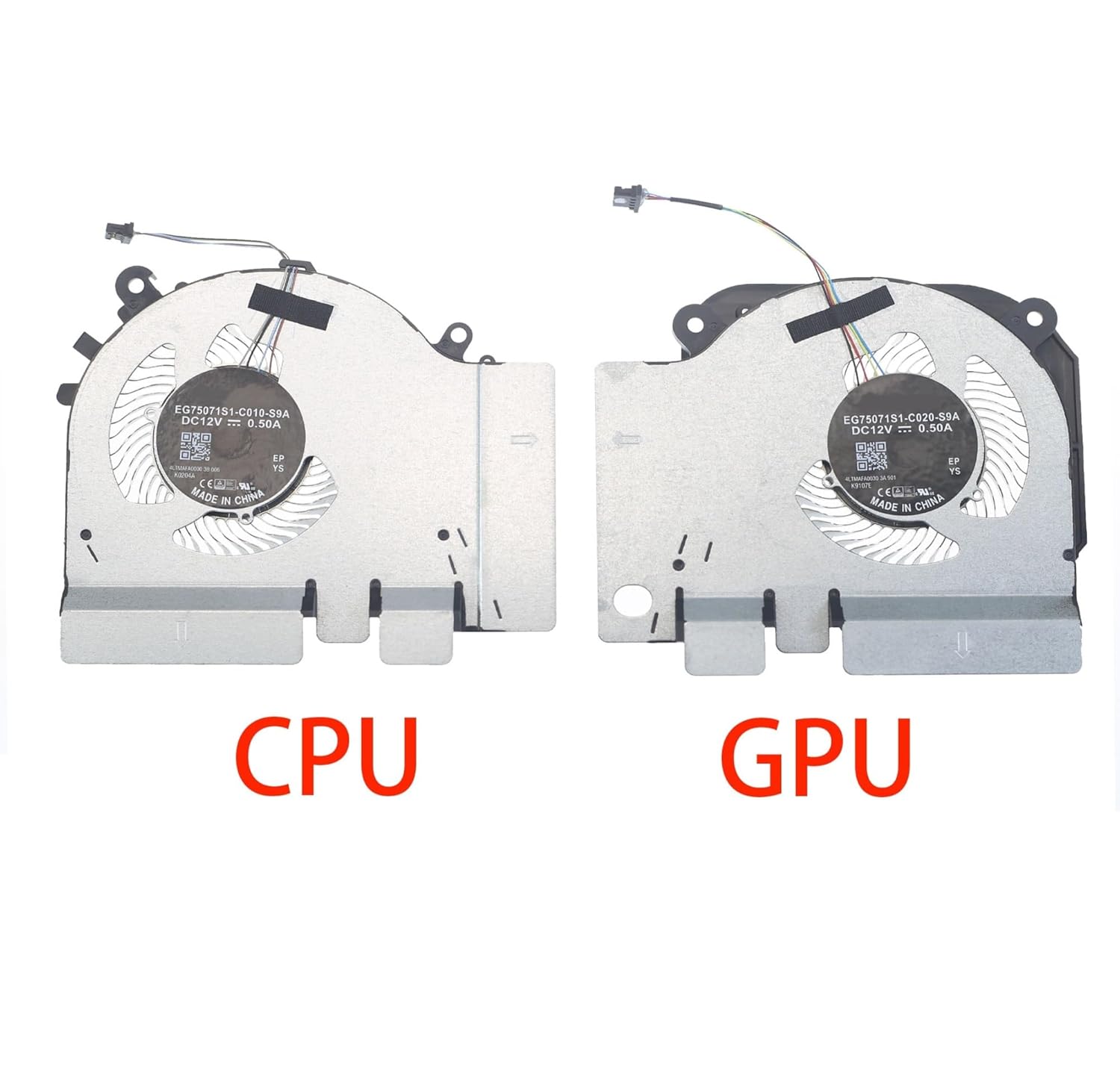 Laptop CPU GPU Cooling Fan DC12V 0.50A 4PIN，Compatible for Xiaomi 15.6 Notebook 2019 RTX 2060 GTX 1660 Ti Component(GPU Fan)