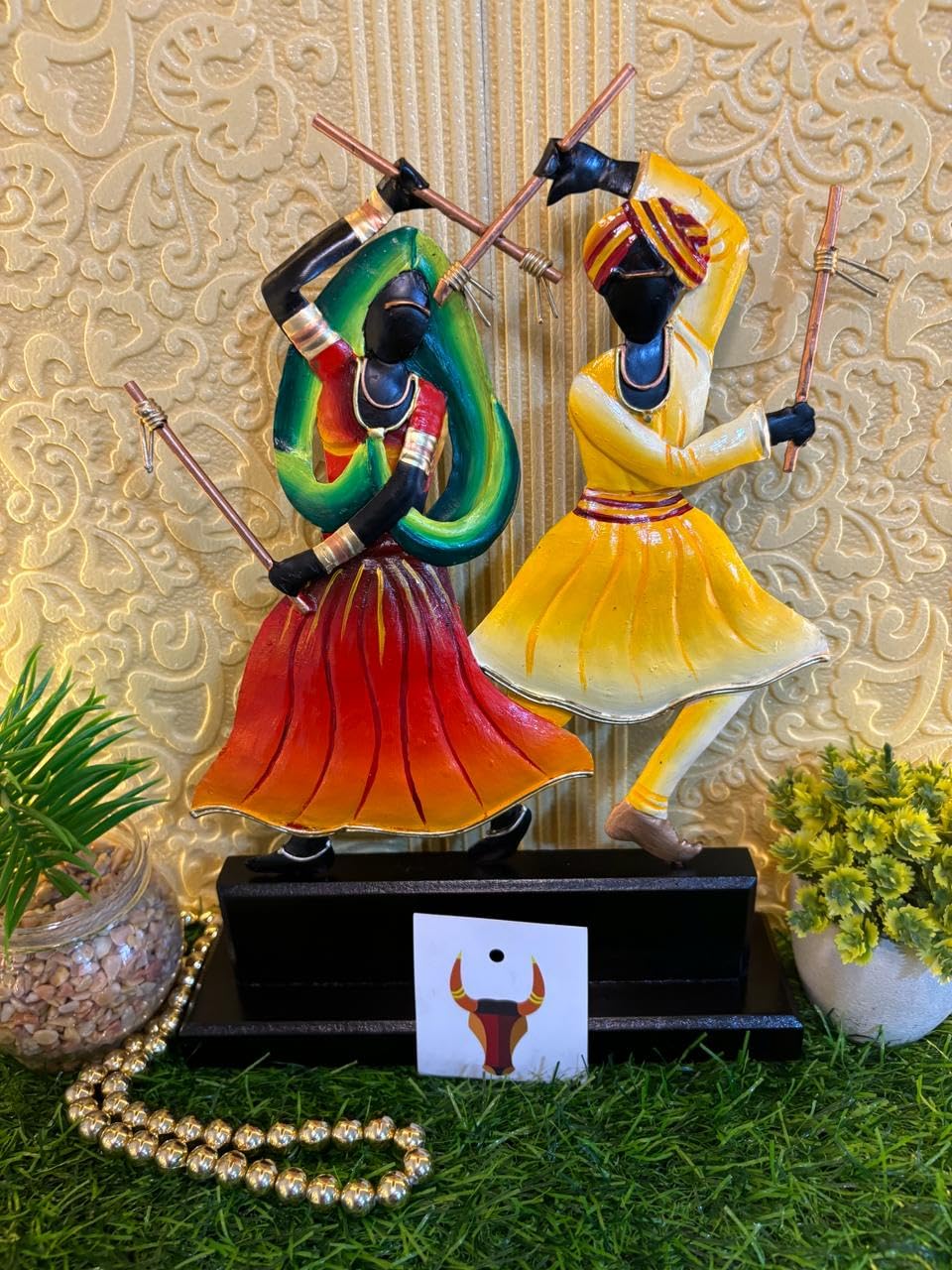 カーク・パトリック インテリア 置物 デコイ Buy Garbha Couple Dancing and Playing Dandiya Table Top