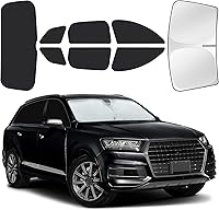 Vista 35 de Parasoles para ventanas de auto para bebé, 4 unidades de 20 x 12 pulgadas, adherencia estática, cubiertas para ventanas laterales, frontales