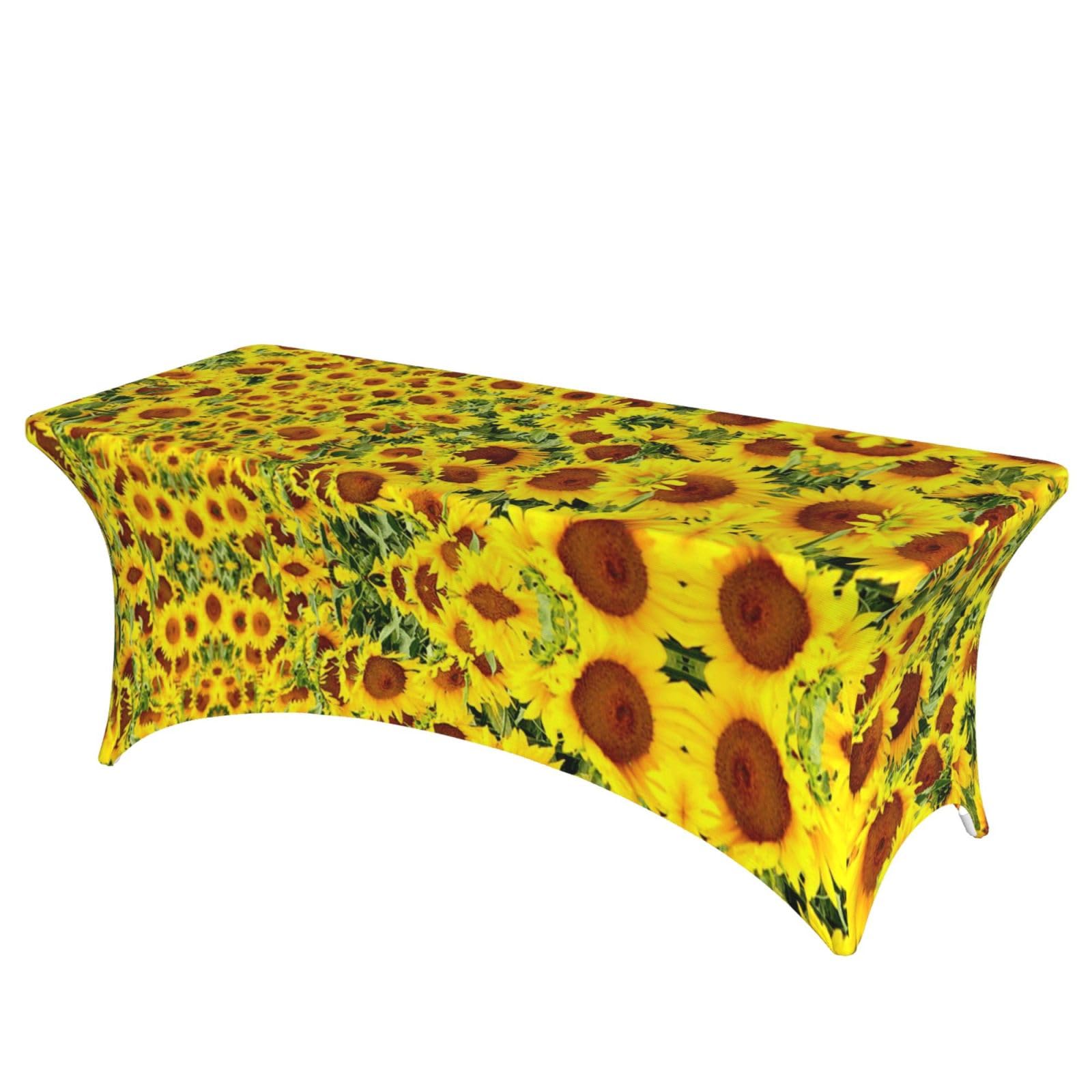ERCgad Sunflowers Print Rectangular Tablecloth Dining Banquet Party Events Home Celebration Table Cover