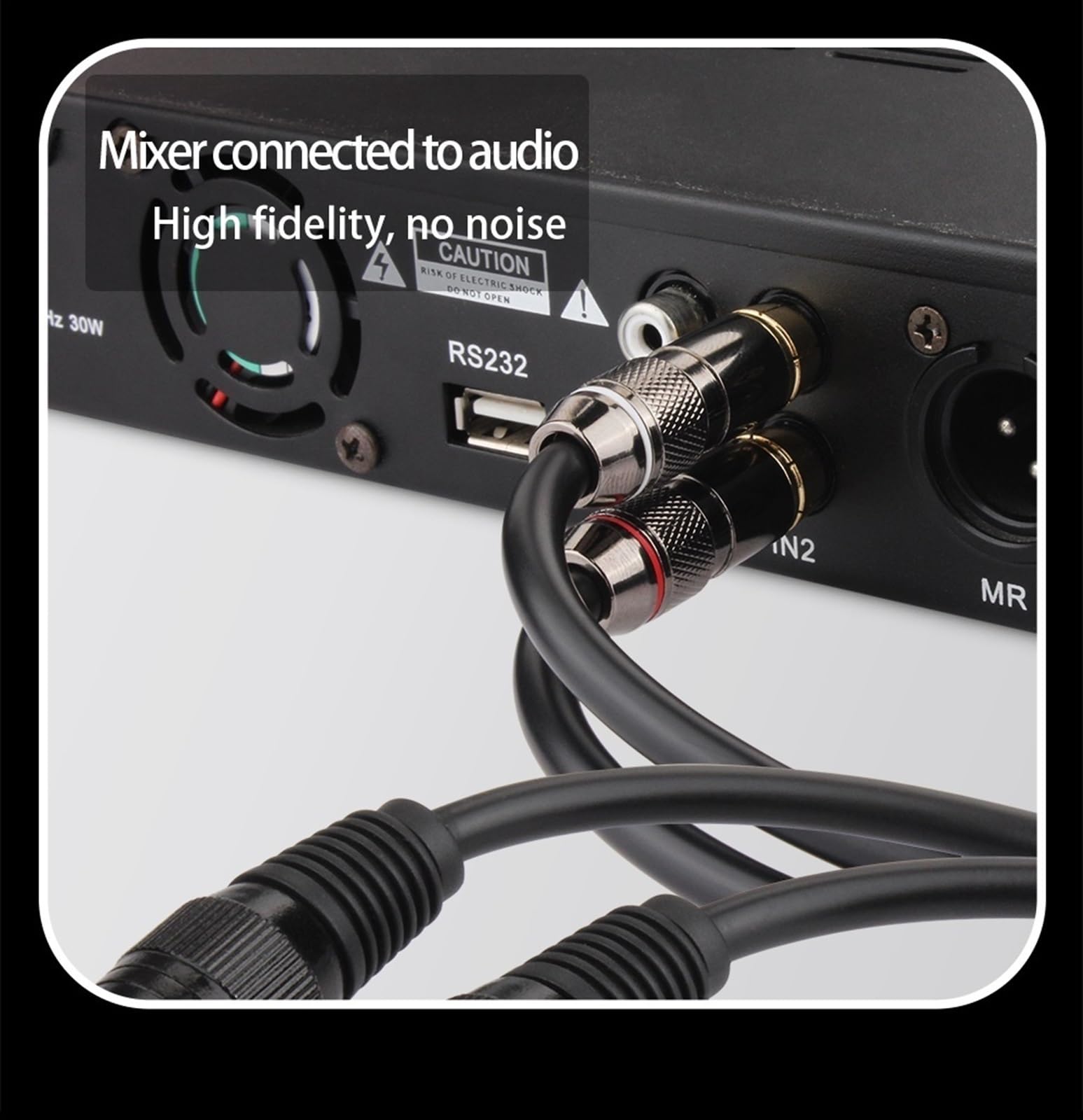 Câble audio Hifi for récepteur AV vers amplificateur Câble 4N OFC mâle vers mâle(5 Meters)