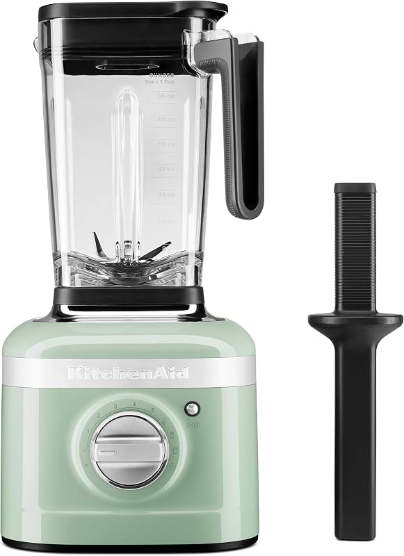K400 Variable Speed Blender w/Tamper, KSB4028, Pistacho | Preset Recipe Programs: Ice Crush, Icy Drinks, and Smoothie, 5-speed variable speed dial, Intelli-Speed Motor Control