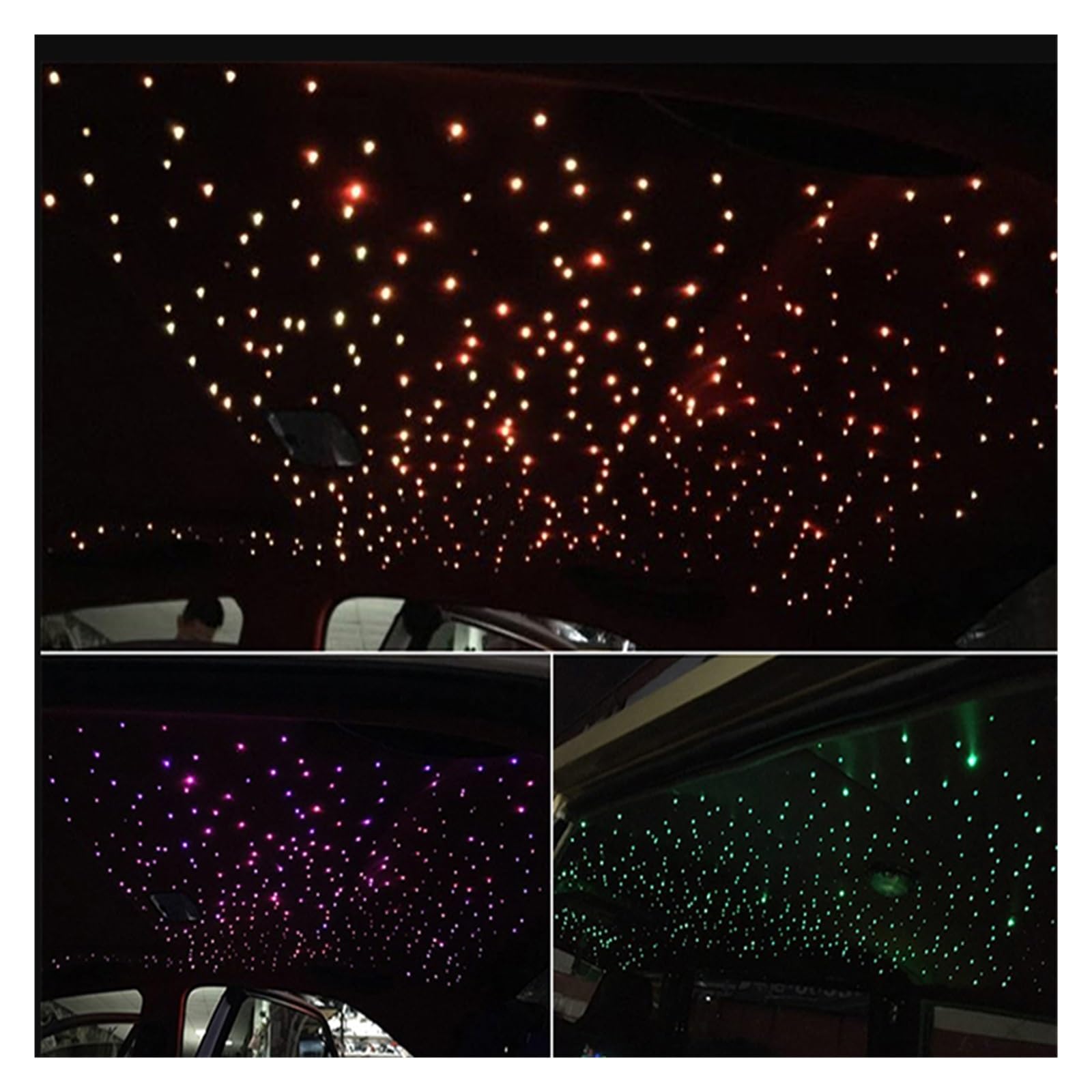 6W Samochód Starry Sky Light LED Na Dach Samochodowy Gwiazda Sufitowa Lampa Auto Akcesoria Do Dekoracji Wnętrz Światło Światłowodowe