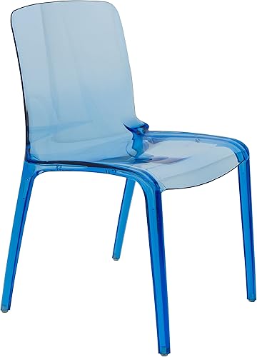 Miniatura 10 de LeisureMod Adler Mid-Century - Juego de 2 sillas de comedor modernas, acrílico negro transparente, diseño contemporáneo para cocina, comedor y