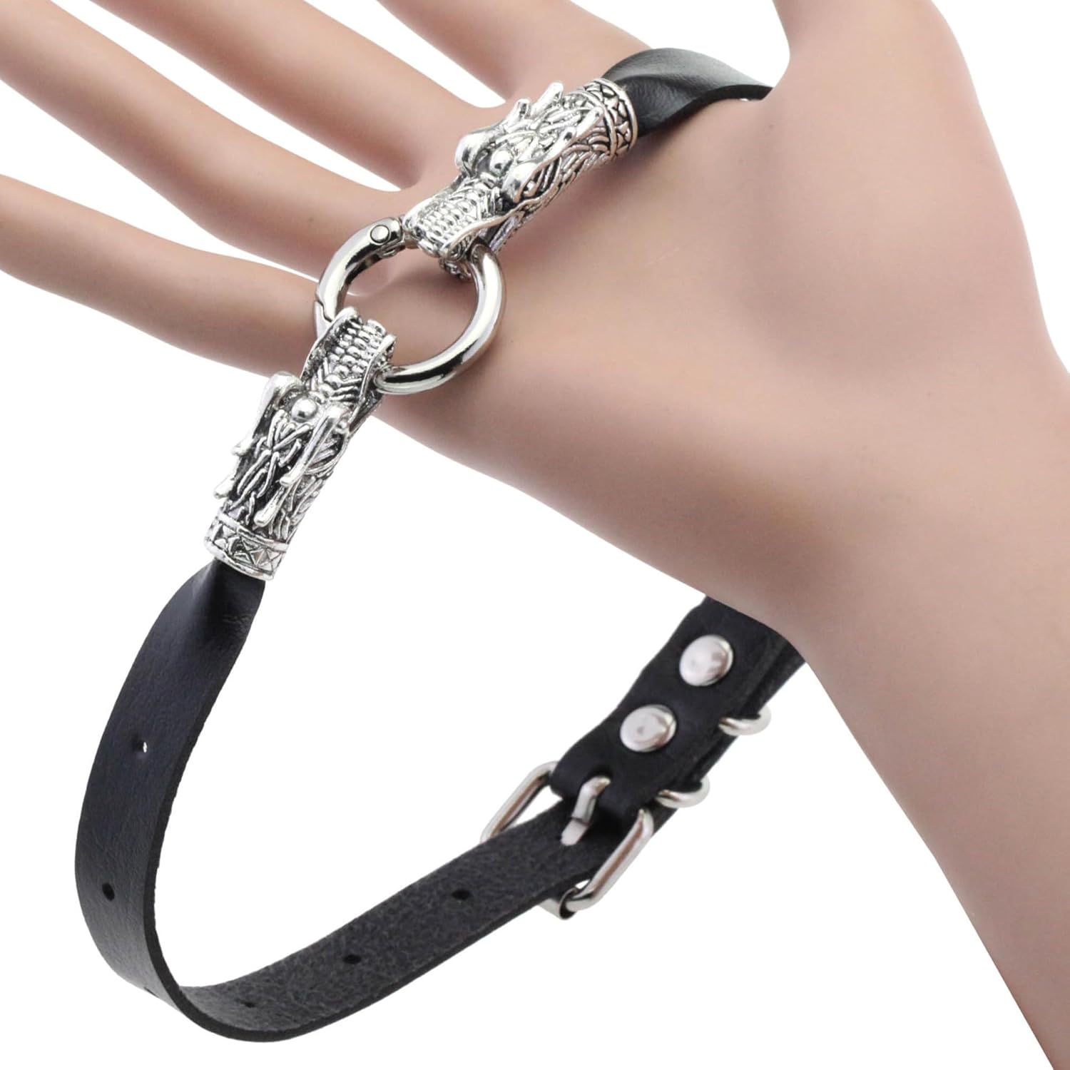 eYLun Women Leather Choker Necklaces Punk Collar Choker Vintage Goth Choker Necklace - Image 3