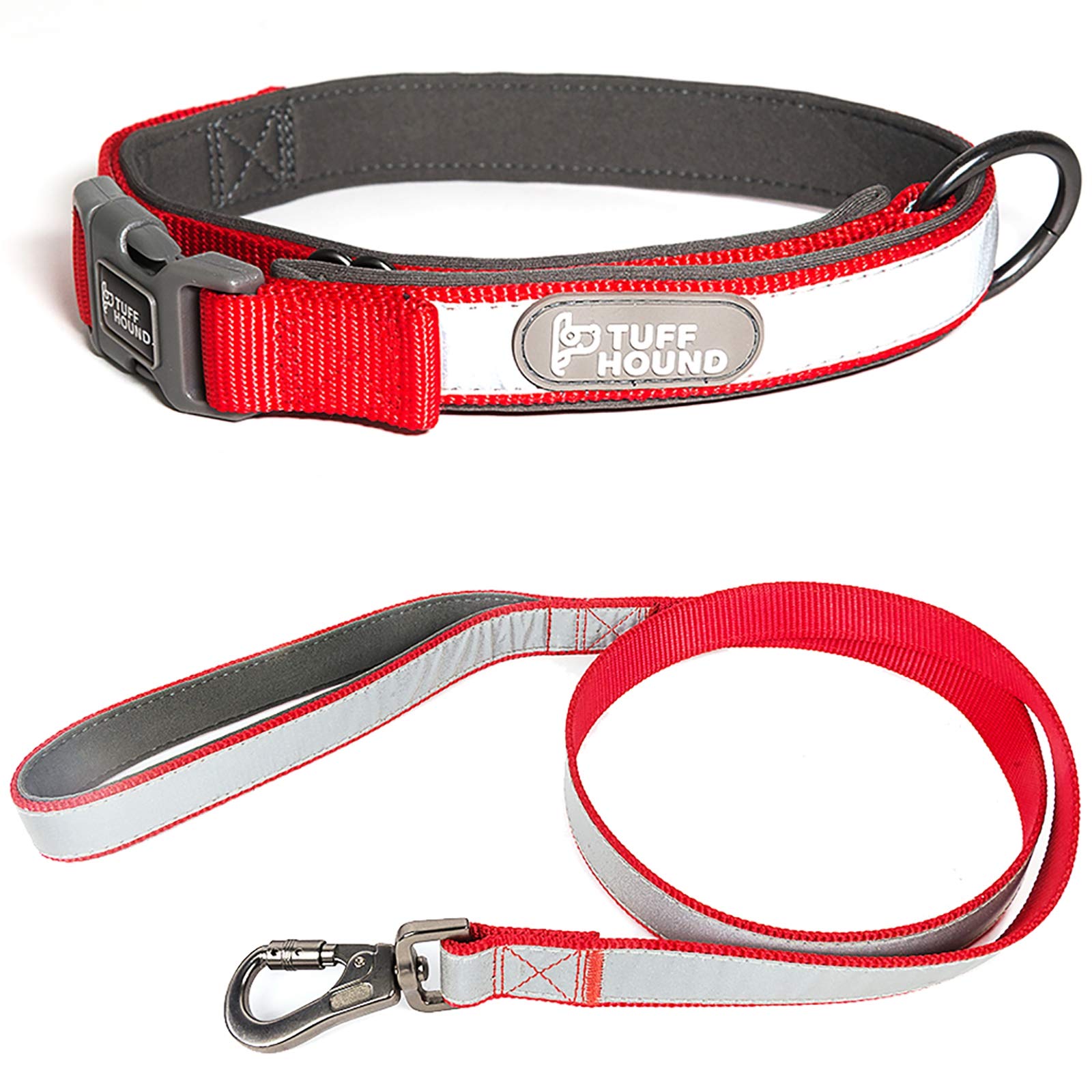 Collier ajustable pour chiens et laisse 120cm réfléchissante taille XS avec boucle rapide