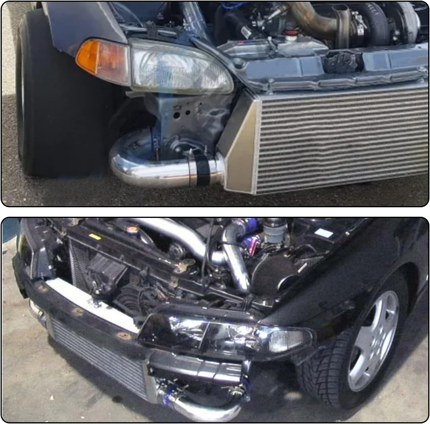 Universal 2" 180 Degree Aluminum Alloy Piping Tube Turbo Intercooler Pipe Kit