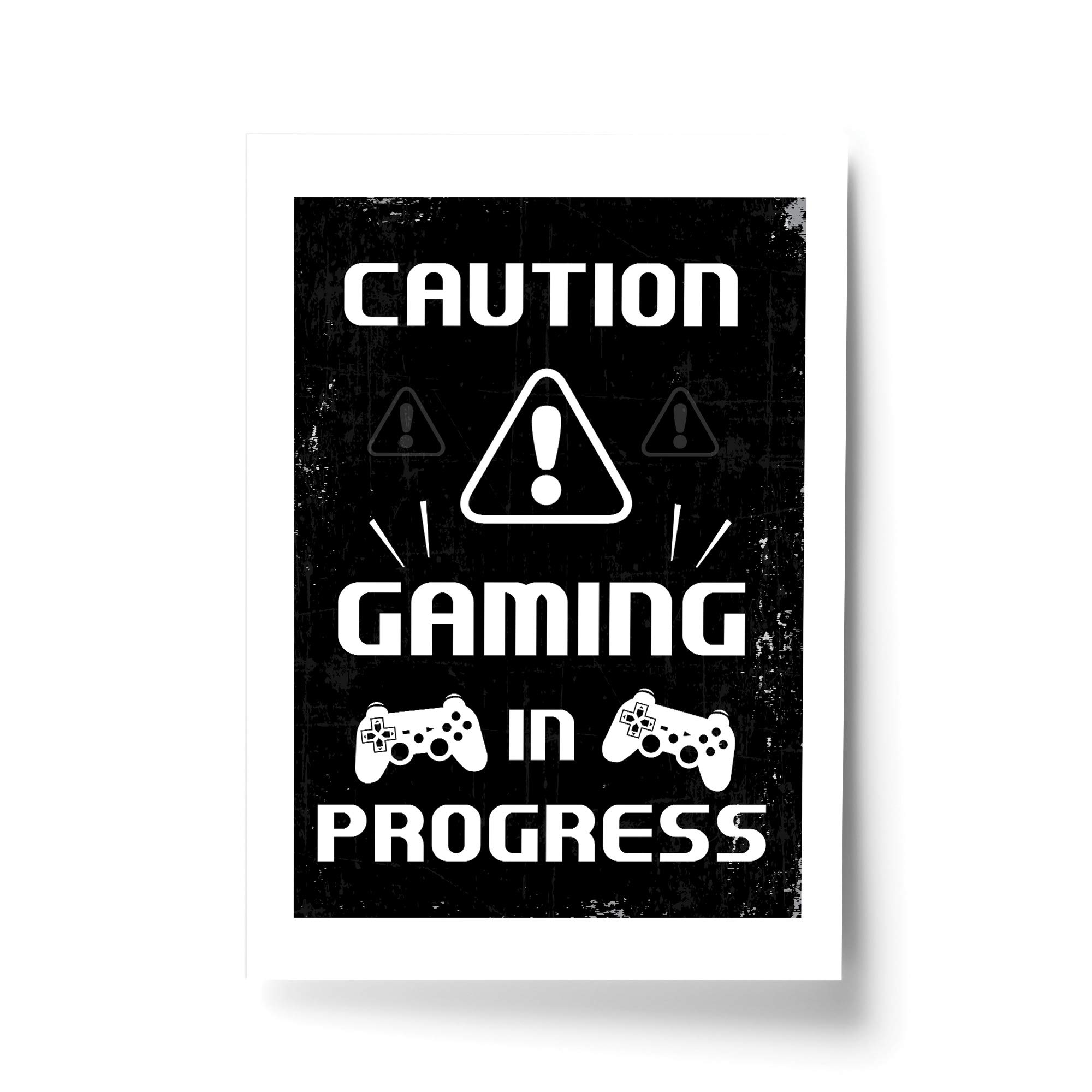 Red Ocean Beware Gaming Sign Boys Bedroom Decor Funny Gamer Gift Retro Gaming Print