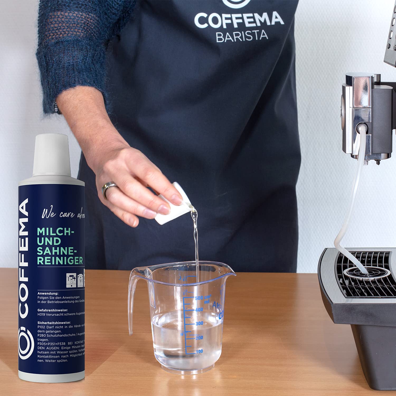 Milchsystemreiniger Kaffeevollautomat - 1 x 500 ml - Flüssigreiniger für alle Kaffeemaschinen mit Milch-System sowie für Softeis- und Sahnemaschinen