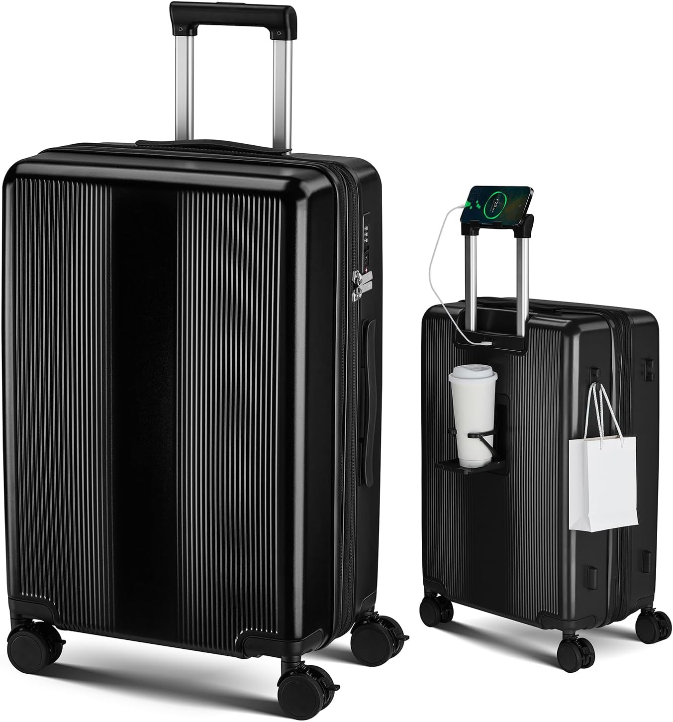 [Soolom] スーツケース　ブラック, Mサイズ Soolom] スーツケース ブラック, Mサイズ