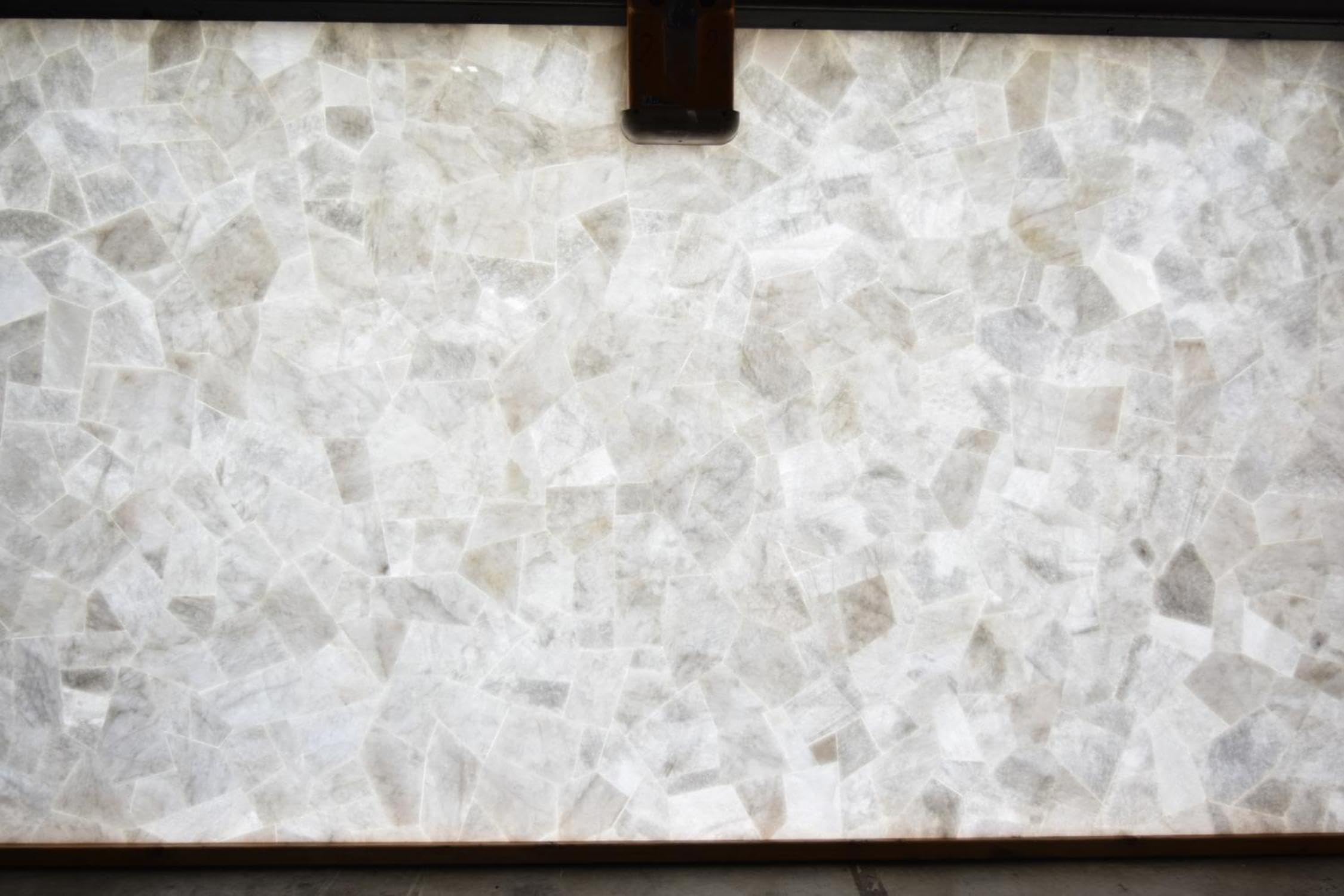 Table basse rectangulaire marbre quartz fumé 30x45 cm décor maison