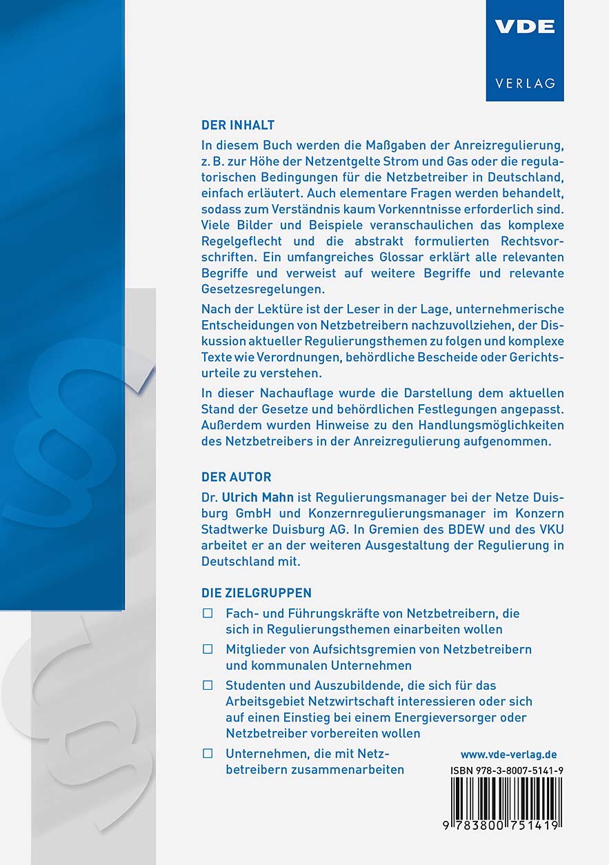Anreizregulierung - einfach erklärt (Bibliothek der Energiewirtschaft)