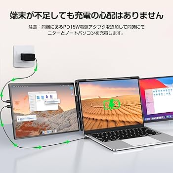 Amazon.co.jp: 2K デュアルディスプレイ Newsoul 14インチ