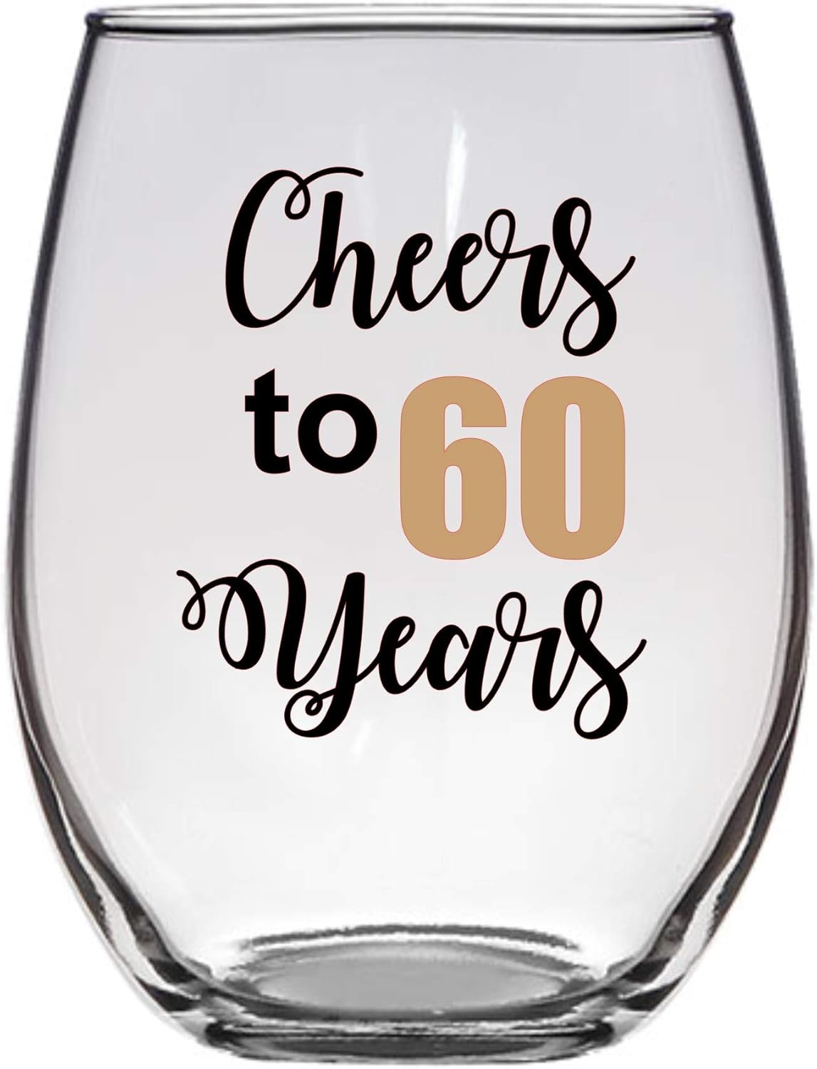 Cheers to 60 Years 21 Oz Wine glass, 60th Birthday
