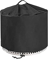 Vista 10 de Funda rectangular para mesa de fogata de gas propano de 44x28x24 pulgadas, impermeable de servicio pesado 600D, funda rectangular para chimenea