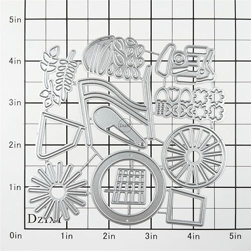 Miniatura 2 de DzIxY Tarjetas de bicicletas Troqueles de corte de metal para kit de fabricación de tarjetas, troquelados de papel en relieve, plantillas de máquina