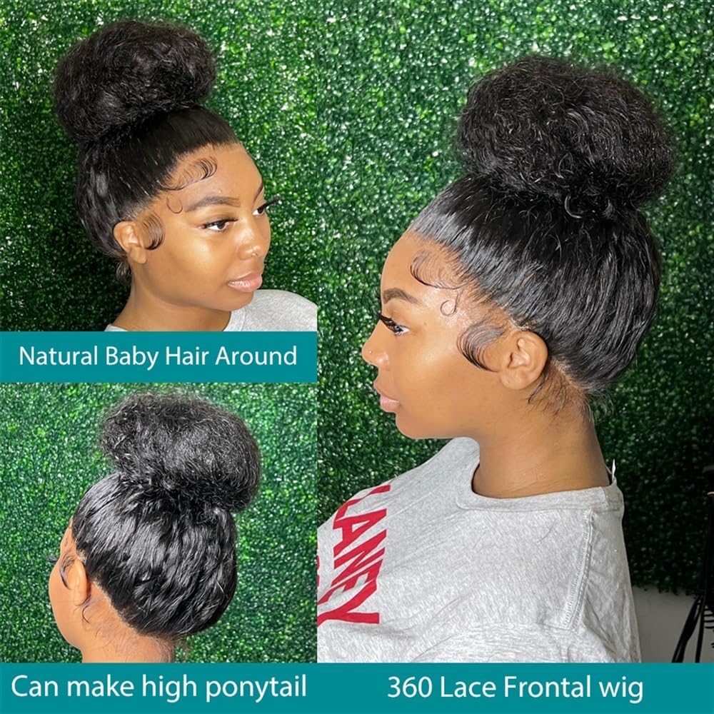 Parrucche Frontali In Pizzo Riccio 360 Capelli Umani 16-38" In Trasparente Senza Colla Parrucca In A Onde Profonde For Bambini In Brasiliani Remy(30inches)
