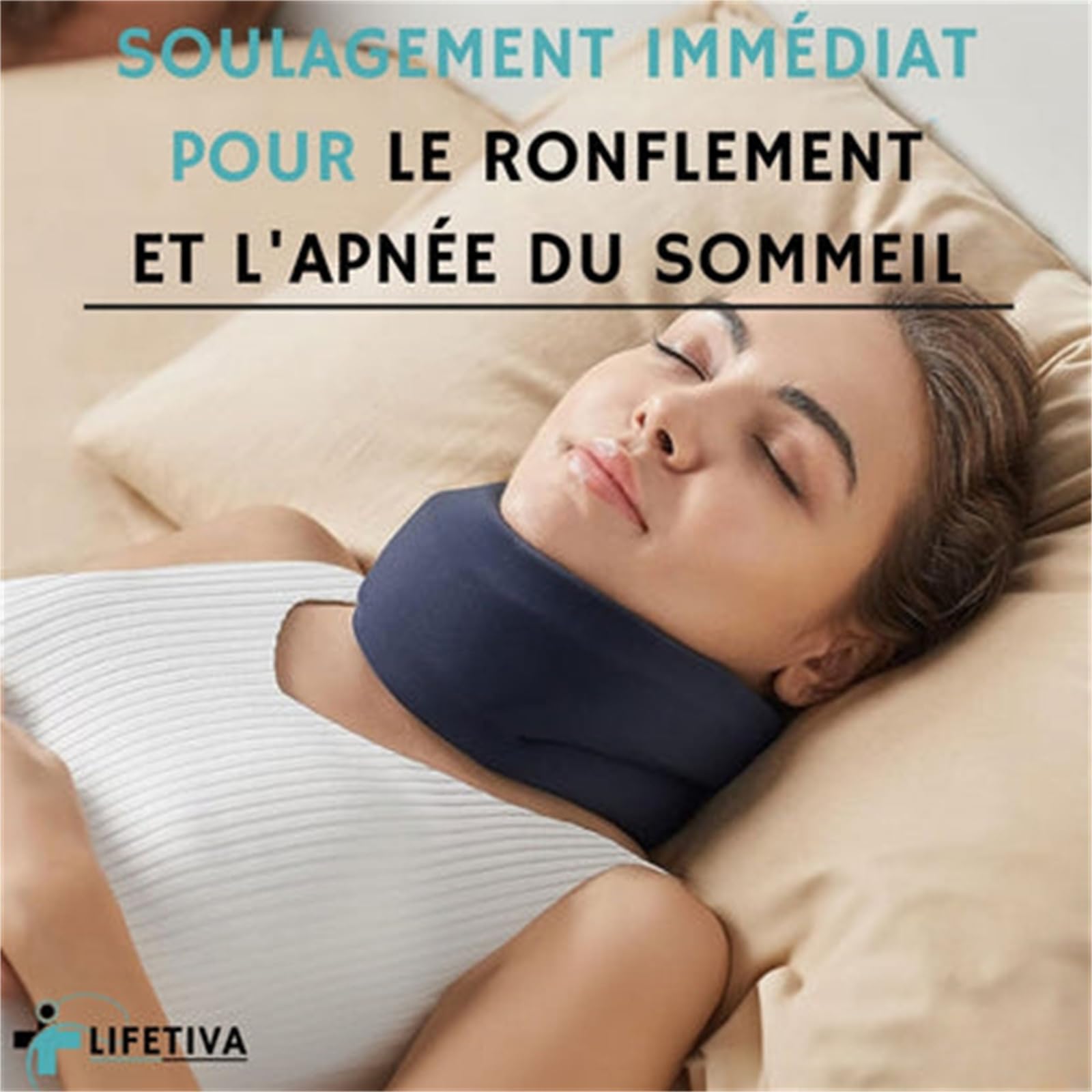MEIION Somnora Soutien Cervical Anti-Ronflement lifetiva minerve cervicale femme homme tour de cou voyage