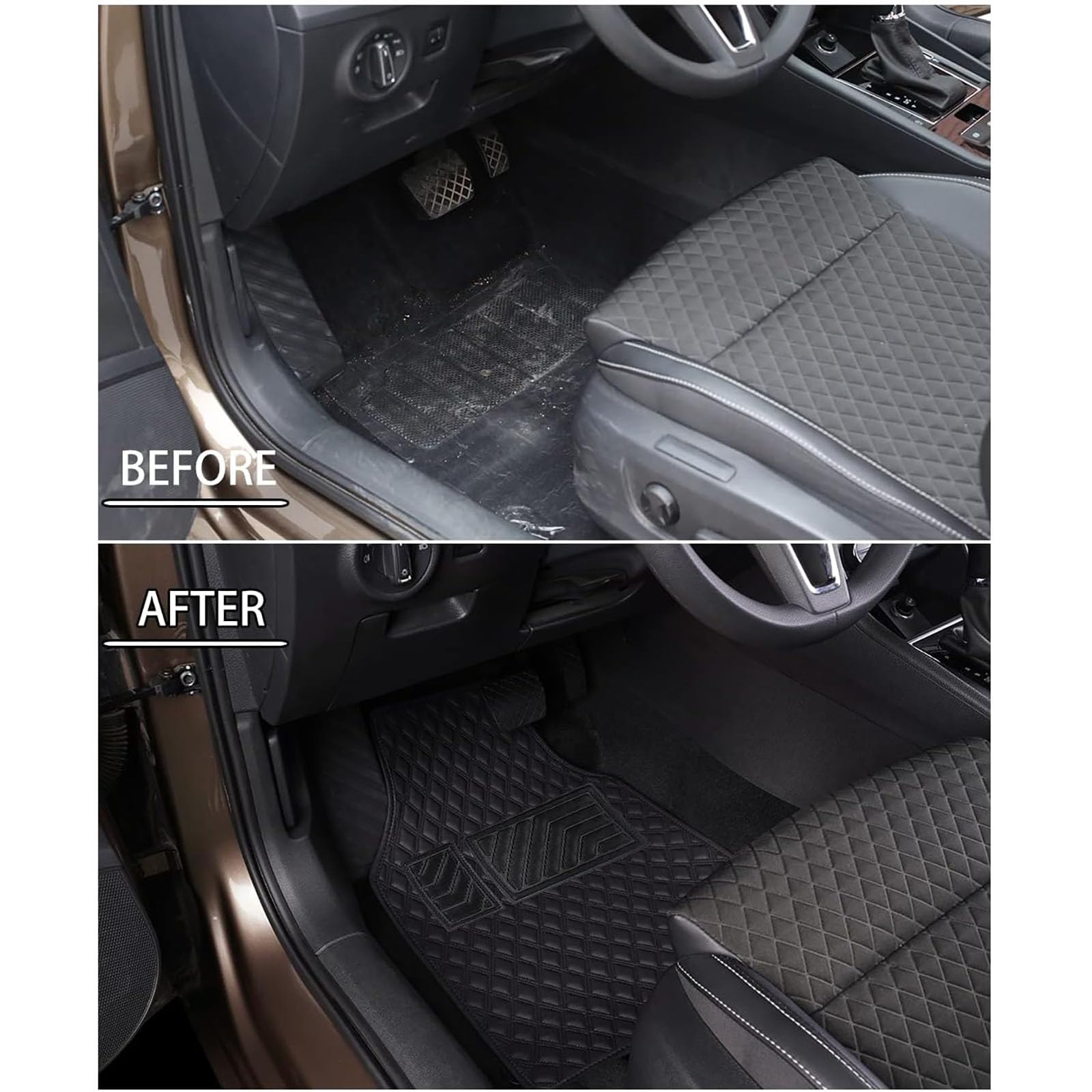 NANNANQIPEI Auto Fußmatten Für BYD Seal U DM-i - 3D Luxus PU-Leder Matten