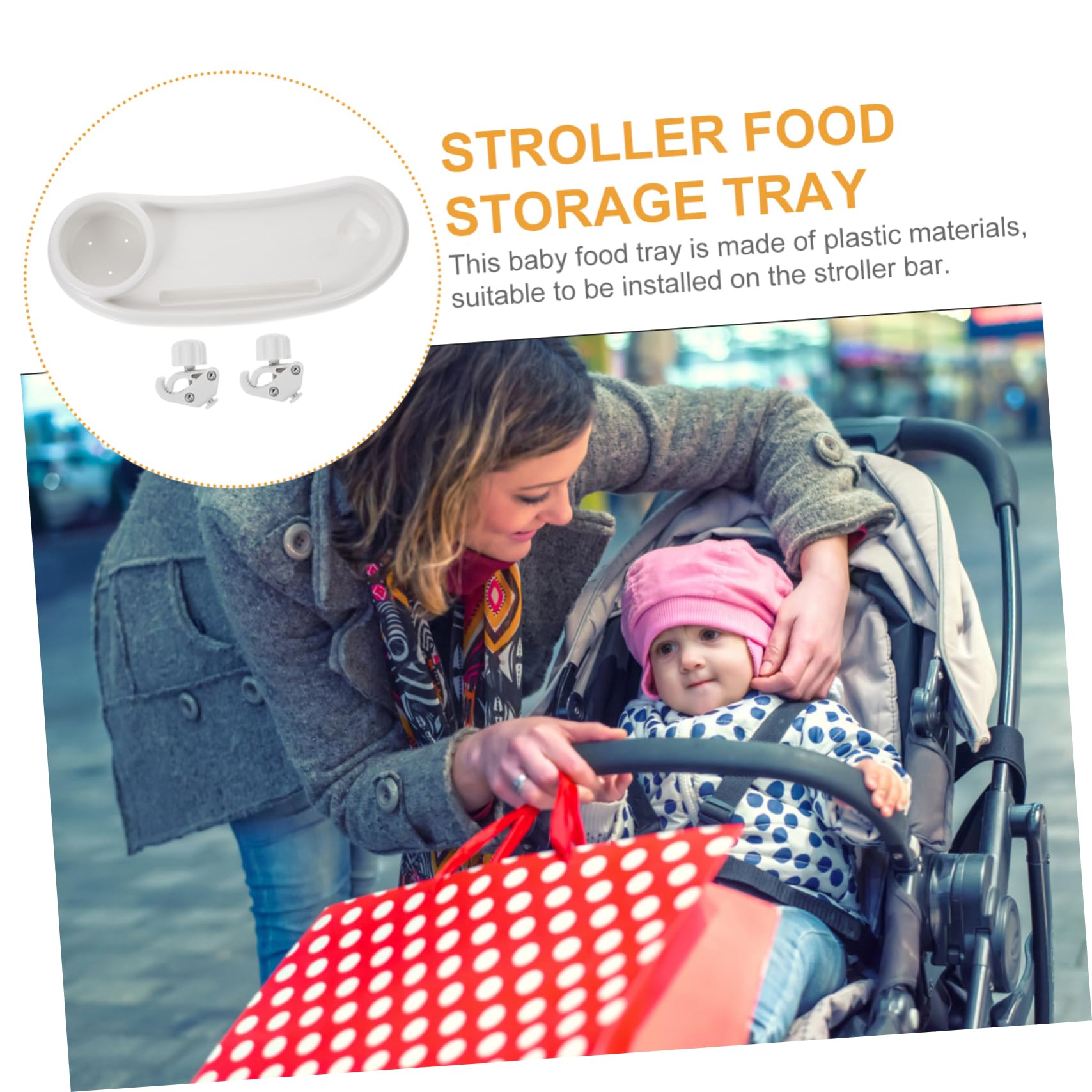 Vassoio Snack Per Passeggini Vassoio Rimovibile Con Bracci Di Supporto Per Carrozzine Accessorio Pratico Per Pasti Movimento