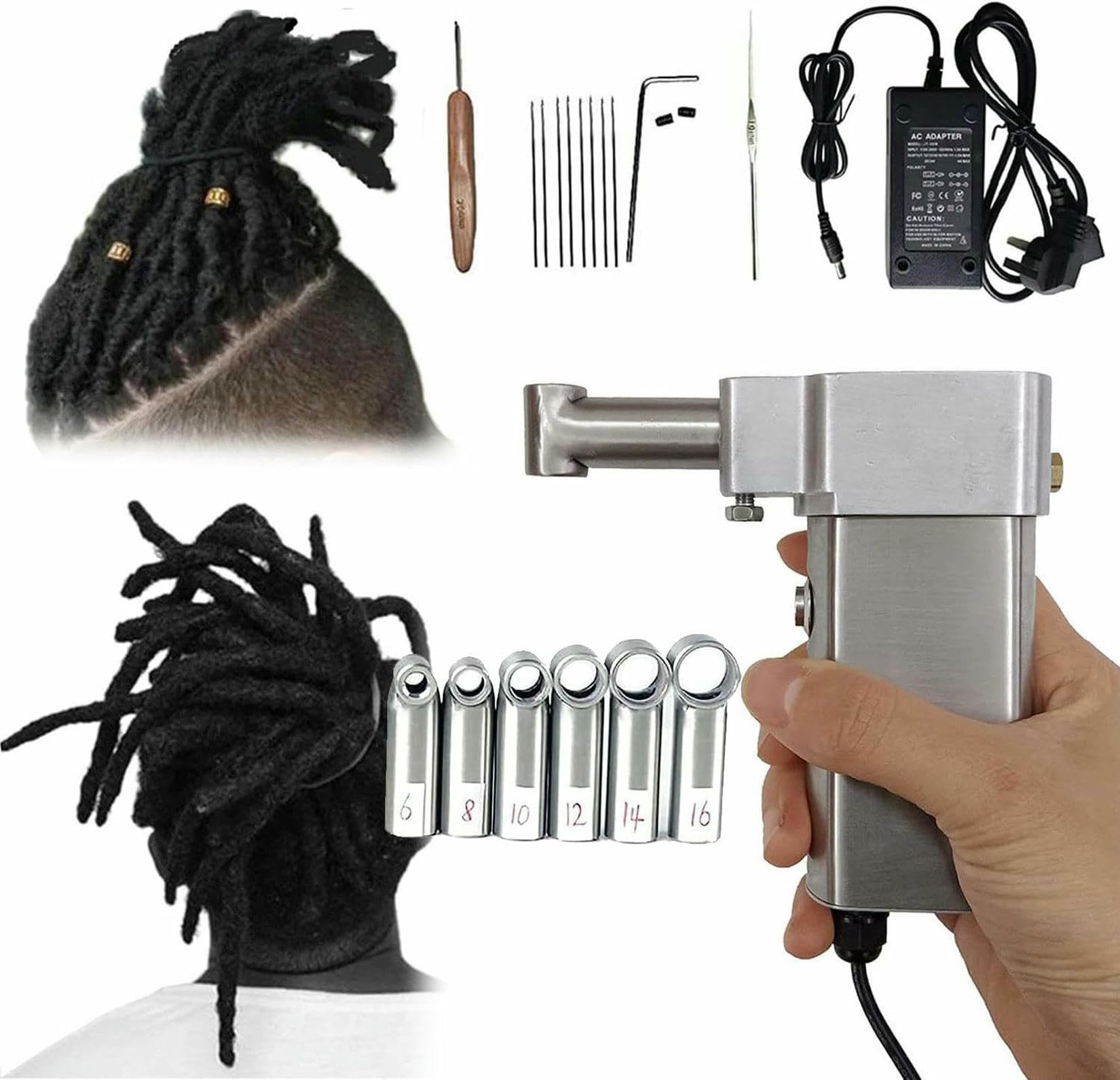 Máquina eléctrica para rastas de ganchillo: cambia tu estilo de cabello fácilmente en casa