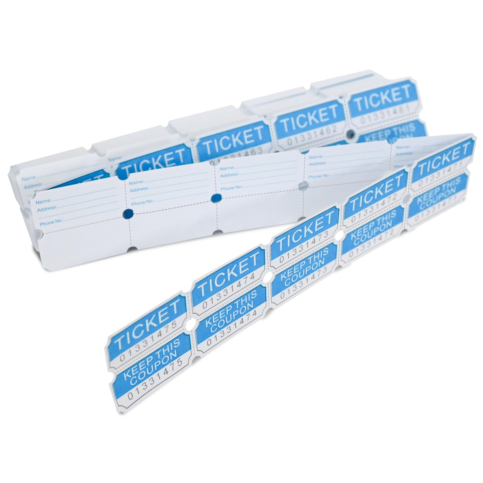 500 L LIKED Raffle Tickets,Blue (4 Color Selection),Tickets for Raffles, Auctions, Sweepstakes, Events&Ticketing, Drawings, Class Reward