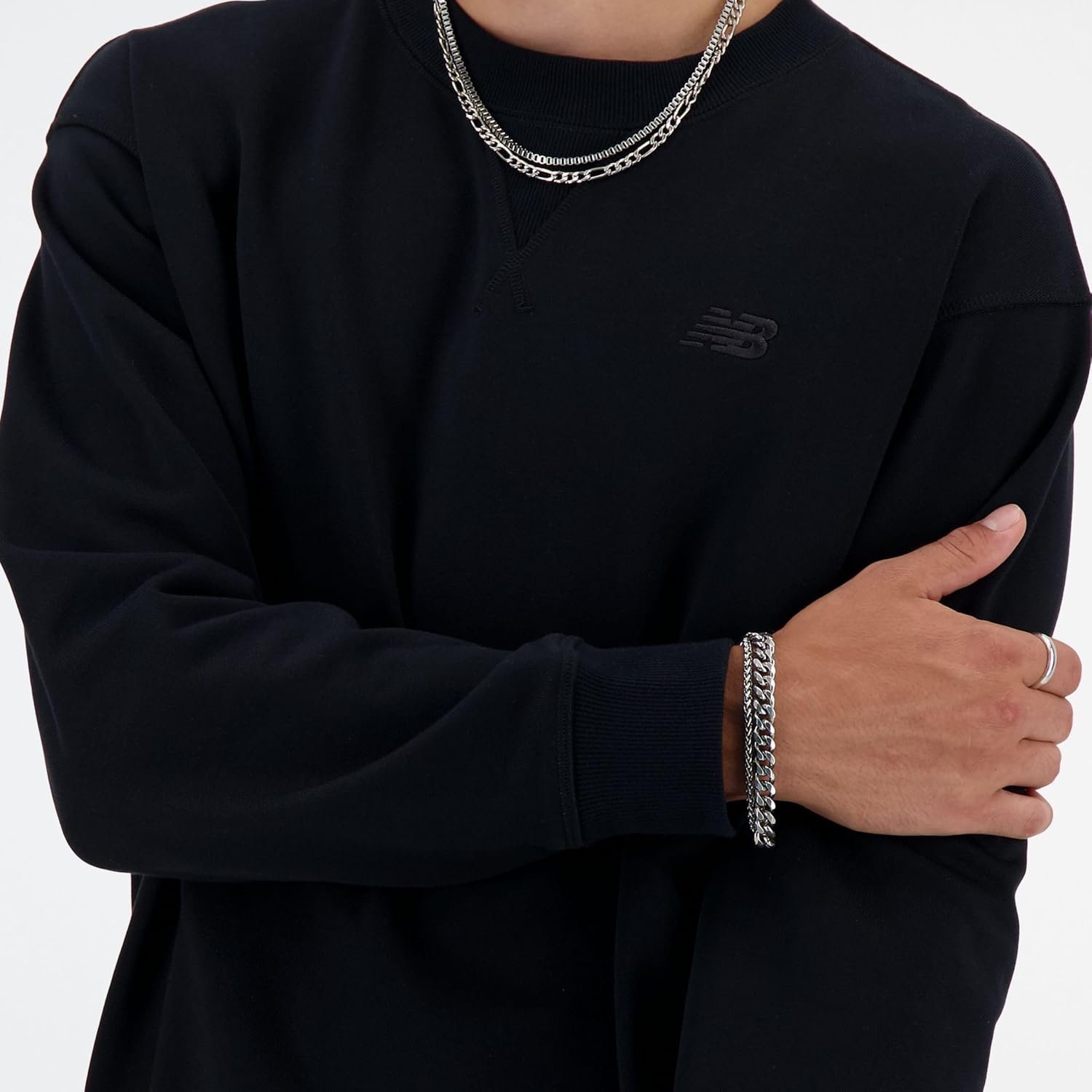 New Balance Men's Athletics French Terry Crew, Black, XX-Large - Image 5