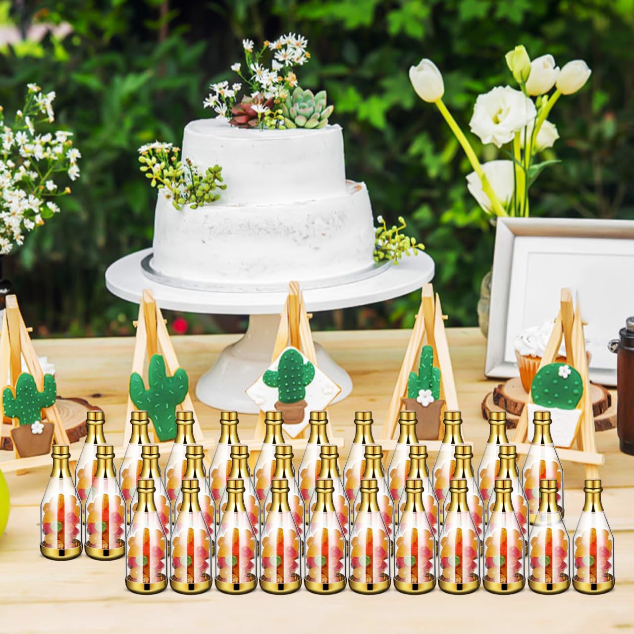 TOYANDONA Lot de 20 bouteilles de champagne - En plastique - Pour fête prénatale, fête nuptiale, mariage, fête d'anniversaire