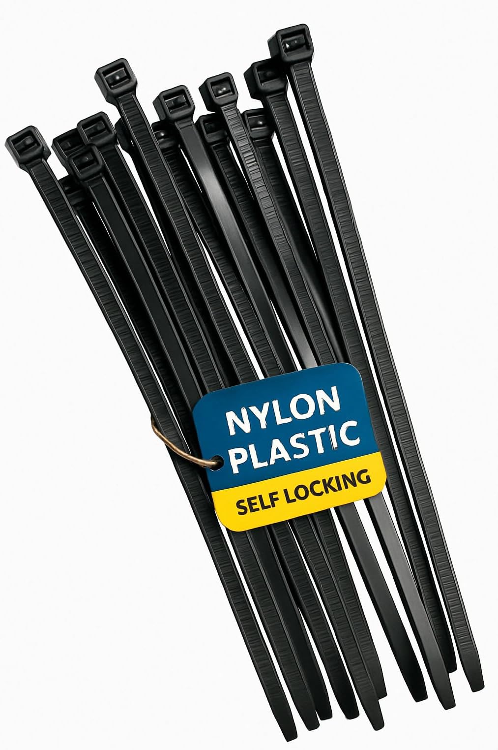 Duravel Nylon Zip Ties - Self Locking cable ties - Pack of 100 - Heavy Duty cable tie - High Weight Capacity-Nylon Cable Wire Ties for Indoor and Outdoor (BLACK, 20 CM LONG)