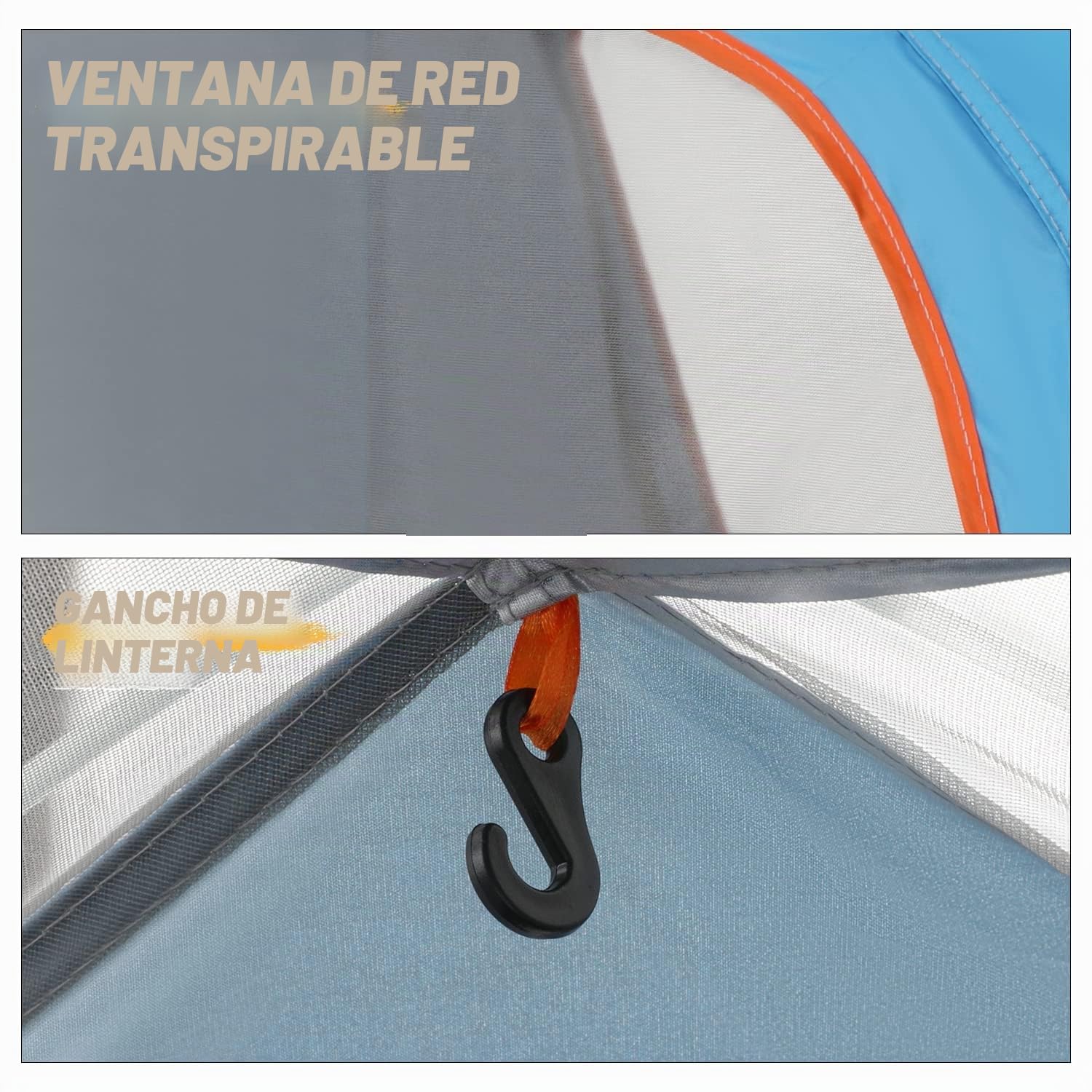 Tienda de Campaña 2 Personas Ultraligera Impermeable Pop Up Automática para Camping