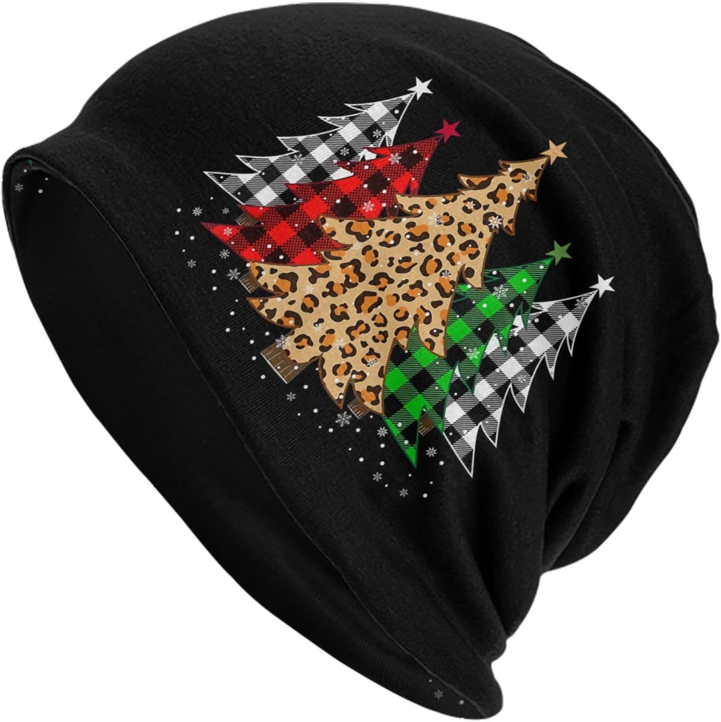 Christmas Snowflakes Beanie Winter Hats Chemo Hat Cancer Headwear Knitted Hats Baggy Slouchy Skull Cap for Men Women