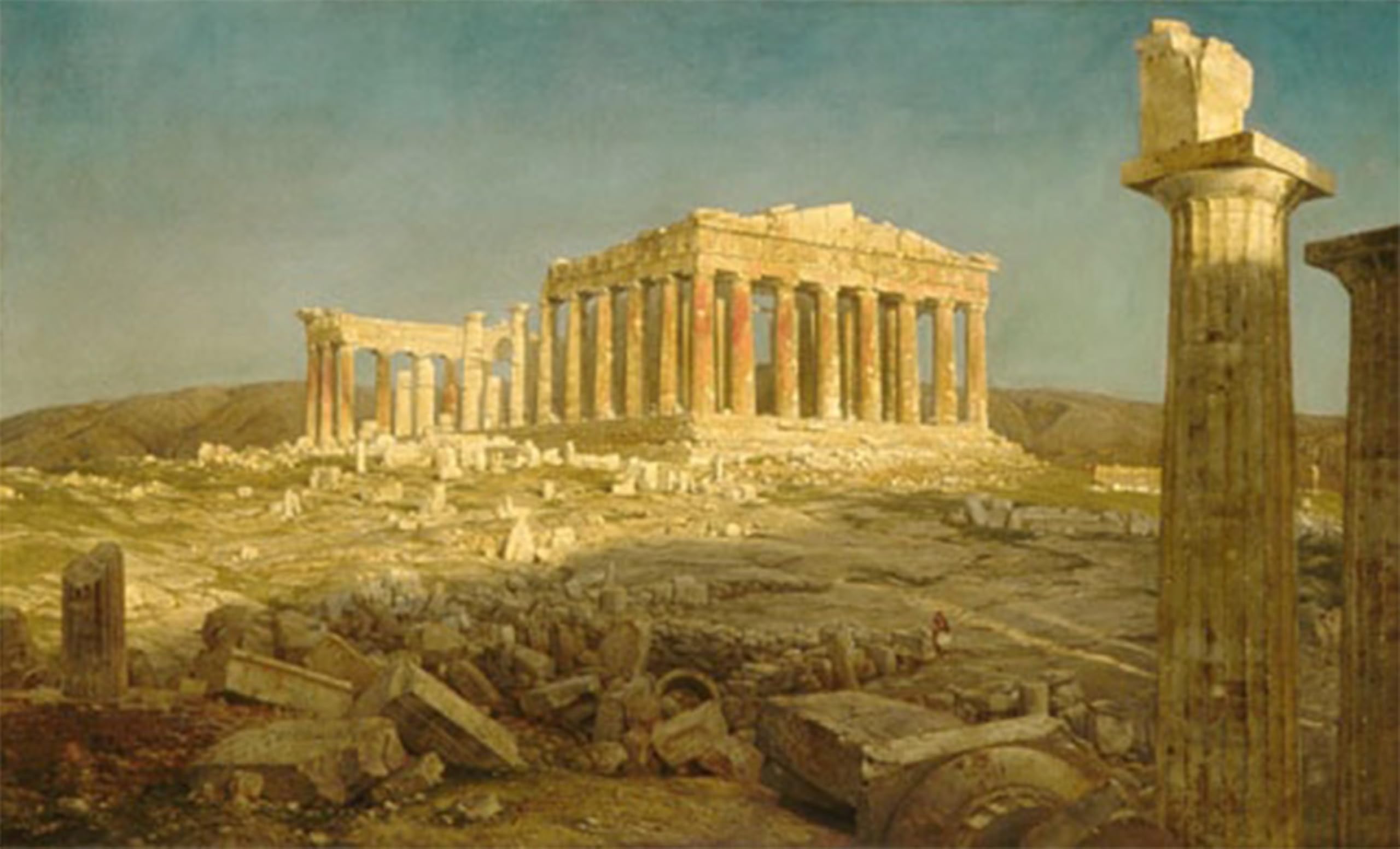 ARTXLXXBN Famous Art Print Poster Vintage Wall Art the Parthenon by Frederic Edwin Church Canvas Art Poster for Home Decor 60x90cm