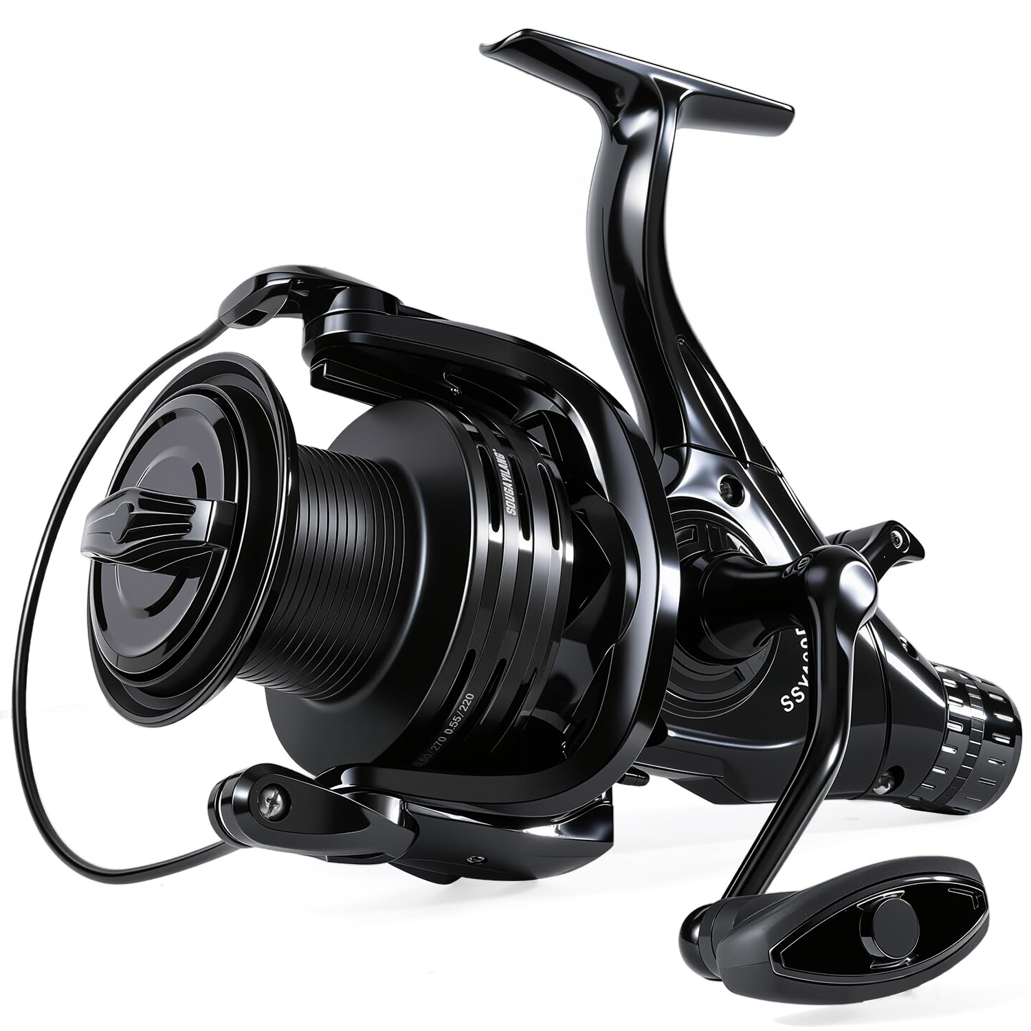 Sougayilang Free Spool Spinning Reel – 30LB Drag, 4.9:1 Gear Ratio, 9+1 Bearings, CNC Aluminum Spool, Large Line Capacity for Surf, Offshore, Catfish, Shark, Redfish