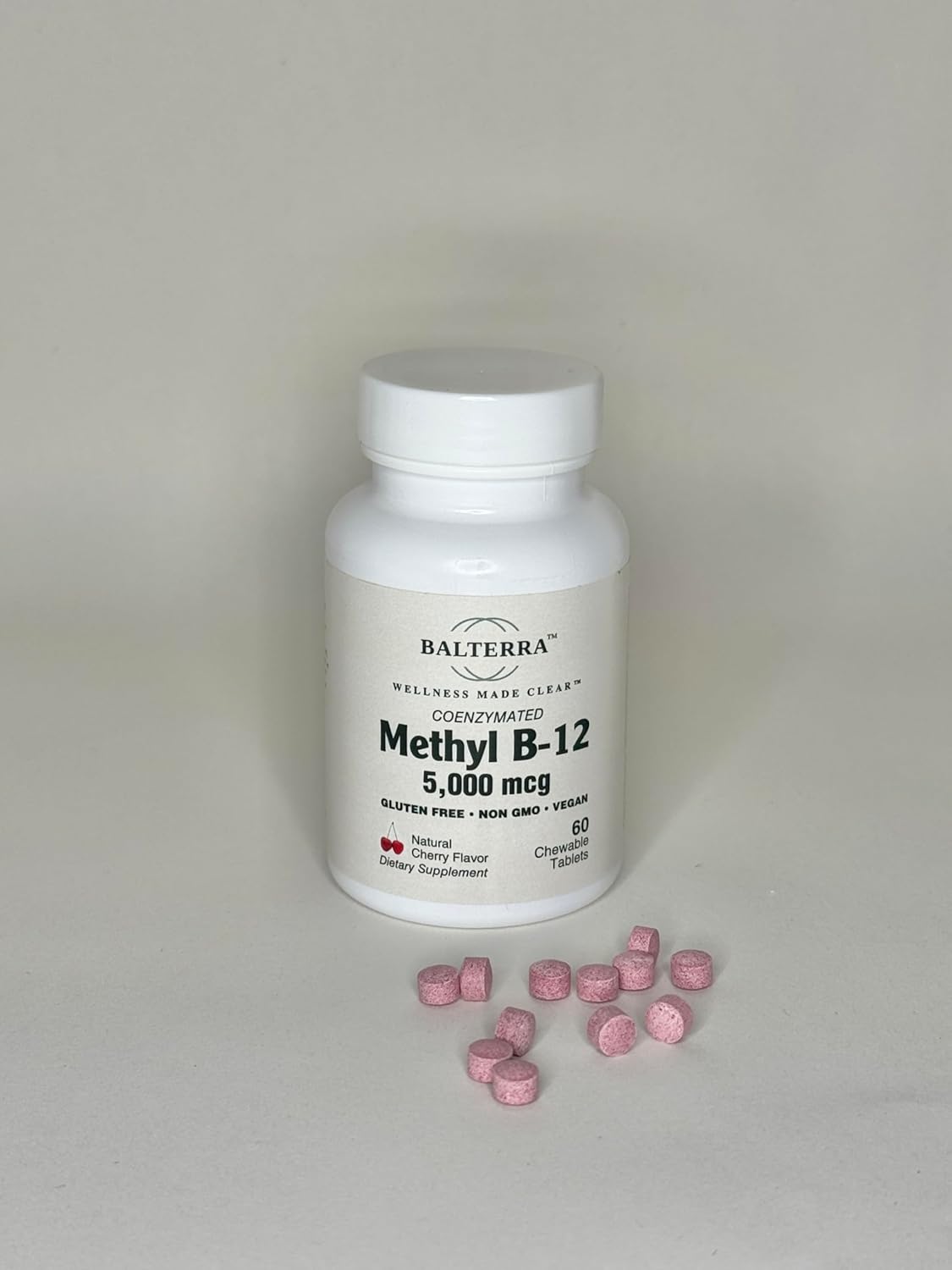 Methyl B-12 by Balterra — Energy & Nervous System Support — Methylcobalamin, 5,000 mcg, 60 Count